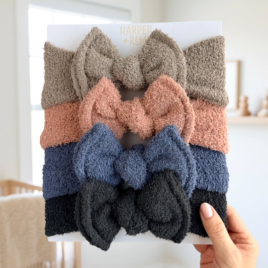 Cozy Classics | Teddy Baby Bow Bundle