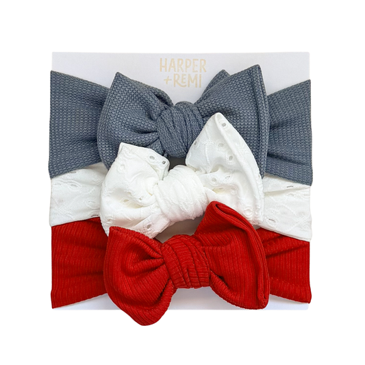 All-American Basics | 4th of July Baby Bow Bundle