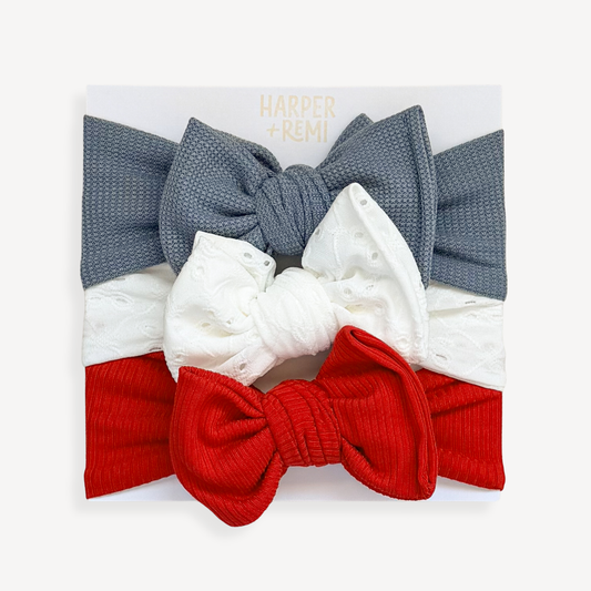 All-American Basics | 4th of July Baby Bow Bundle