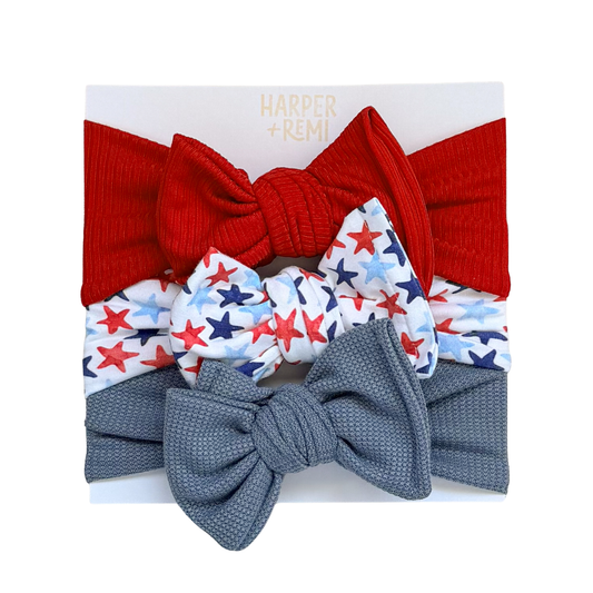 Little Firecracker | 4th of July Baby Bow Bundle