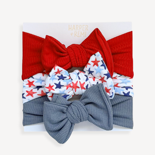 Little Firecracker | 4th of July Baby Bow Bundle