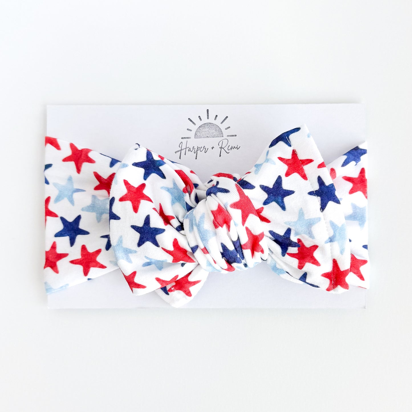 4th of July | Stars Print Cotton Jersey Baby Headband