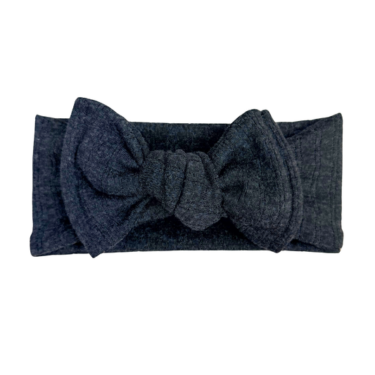 Charcoal Pointelle Baby Headband