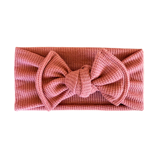 Clay Rose Waffle Baby Headband
