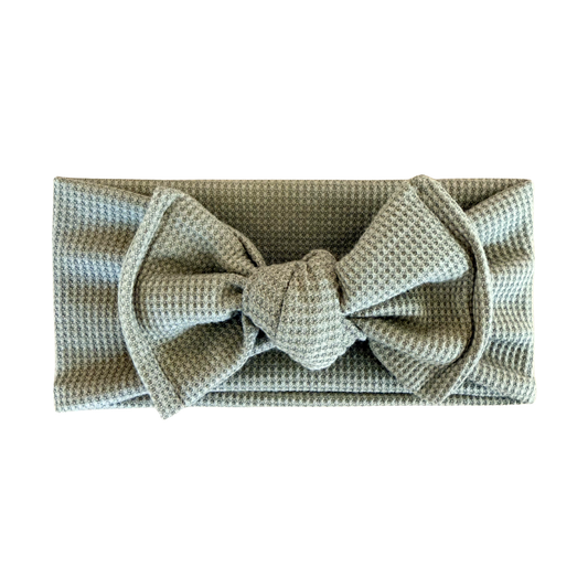 Muted Sage Waffle Baby Headband