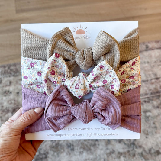 Fall Bloom Purple Bow Bundle