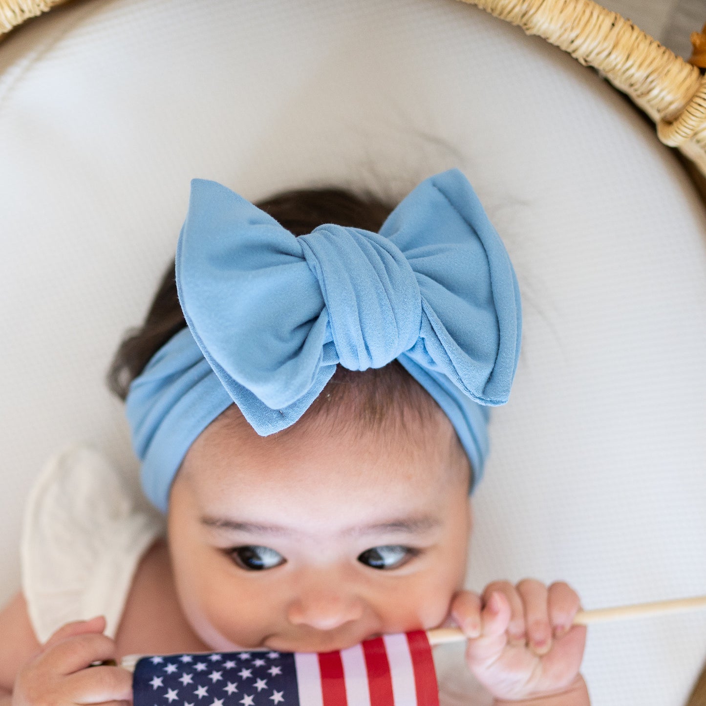 Bright Blue Brushed Baby Headband
