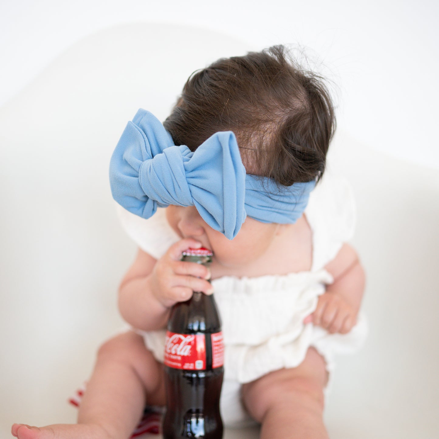 Bright Blue Brushed Baby Headband