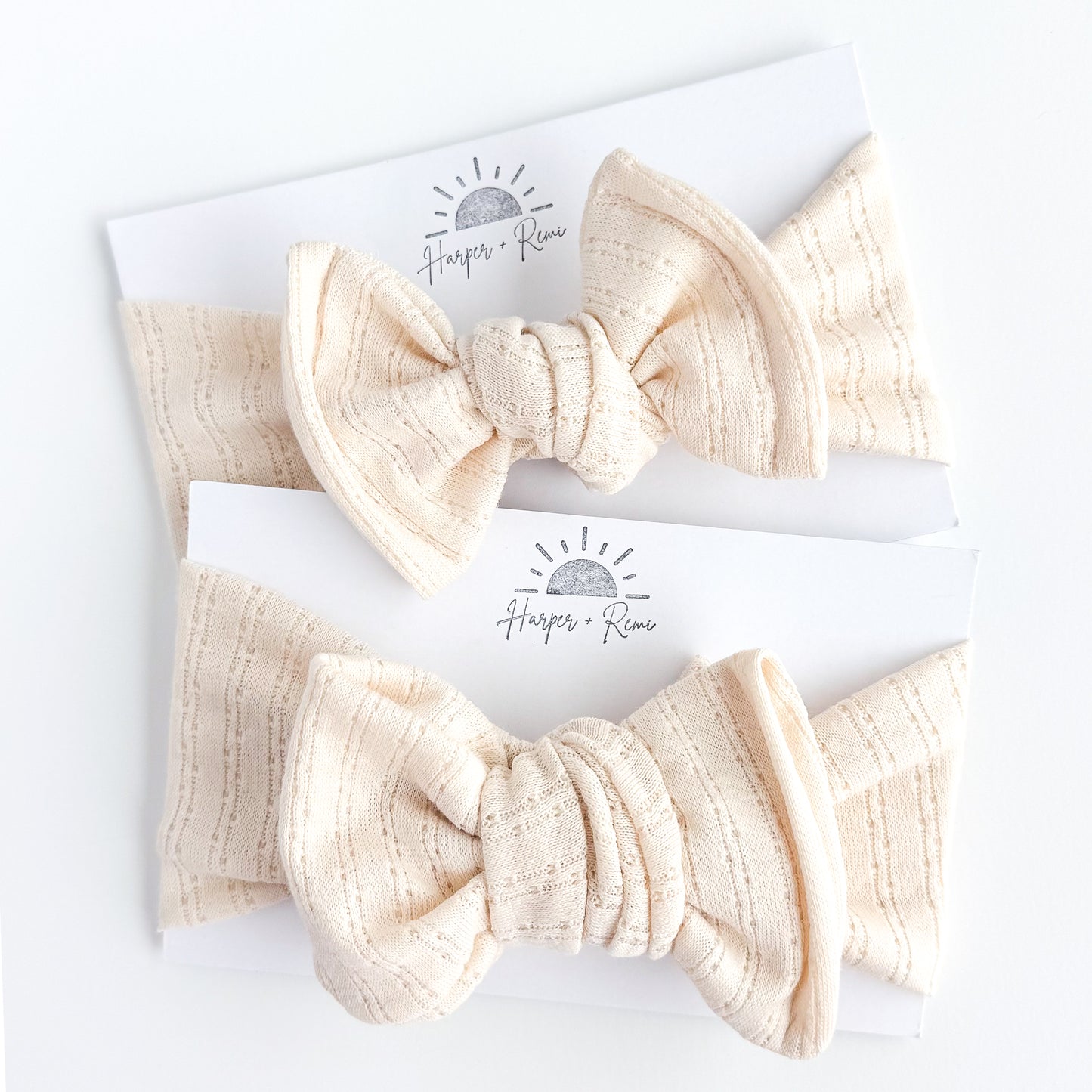 Cream Pointelle Baby Headband
