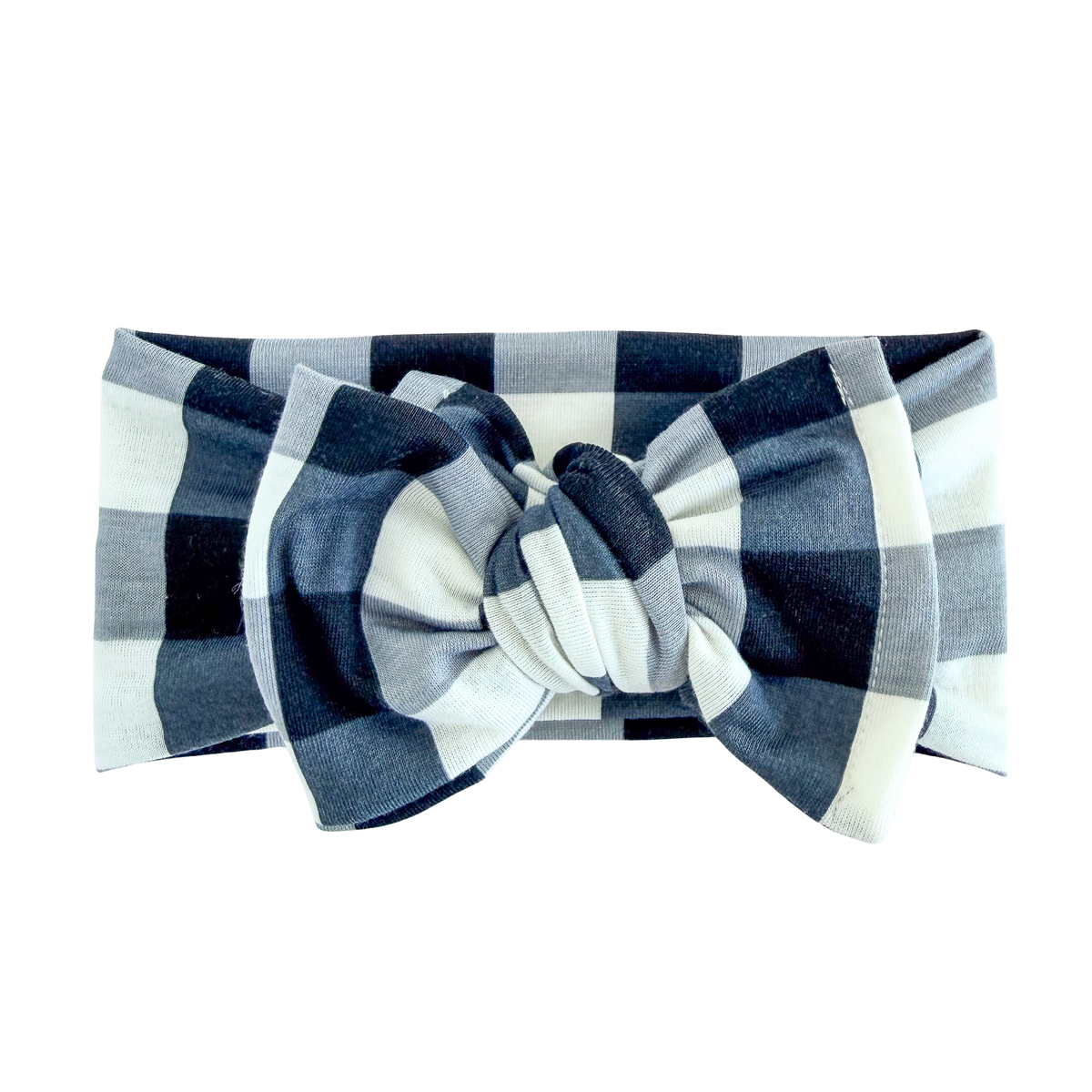 Black & White Buffalo Plaid Baby Headband