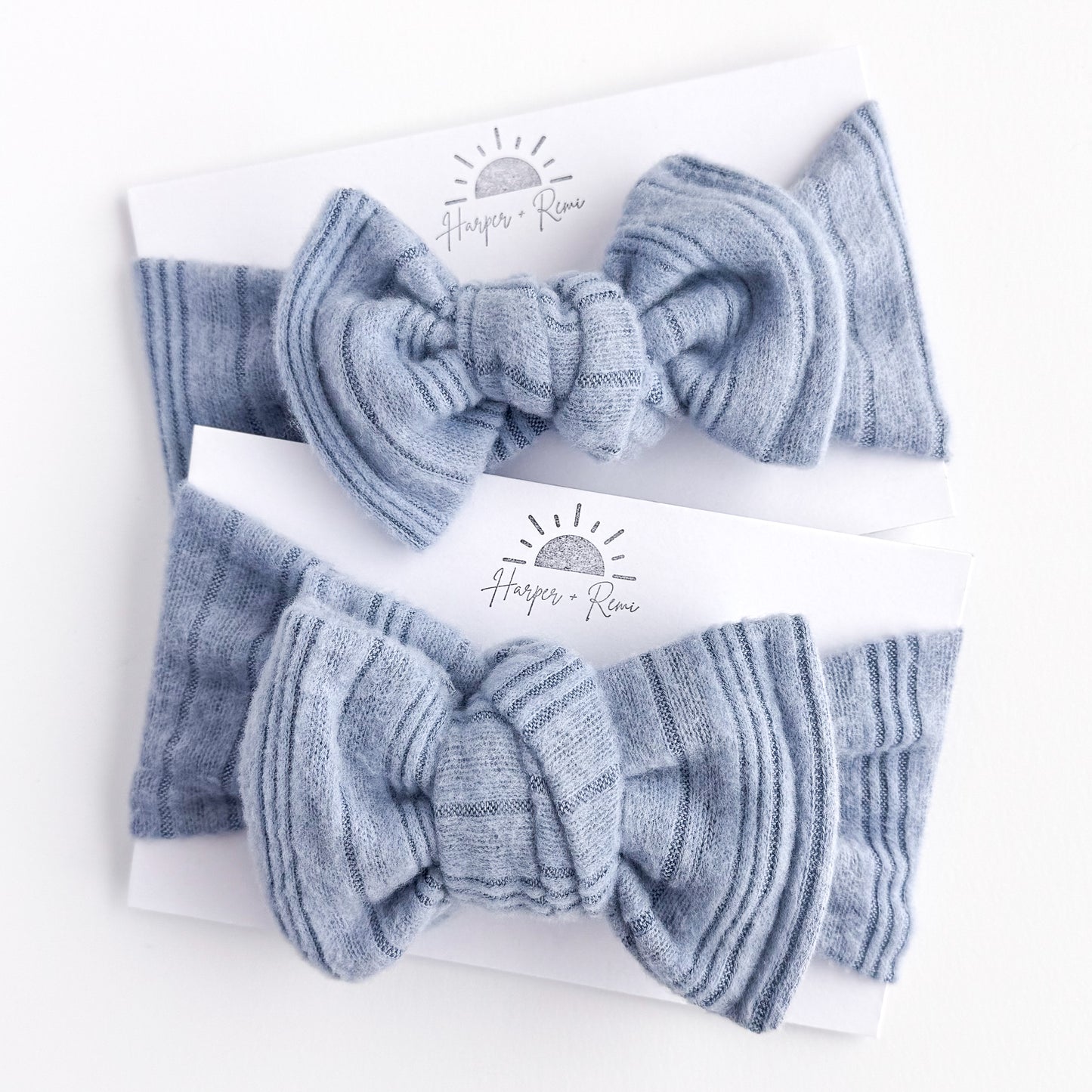 Dusty Blue Brushed Ribbed Baby Headband