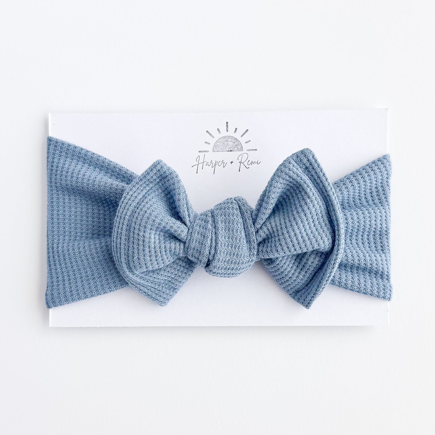 Solid Blue Basics | Waffle Top Knot Bundle