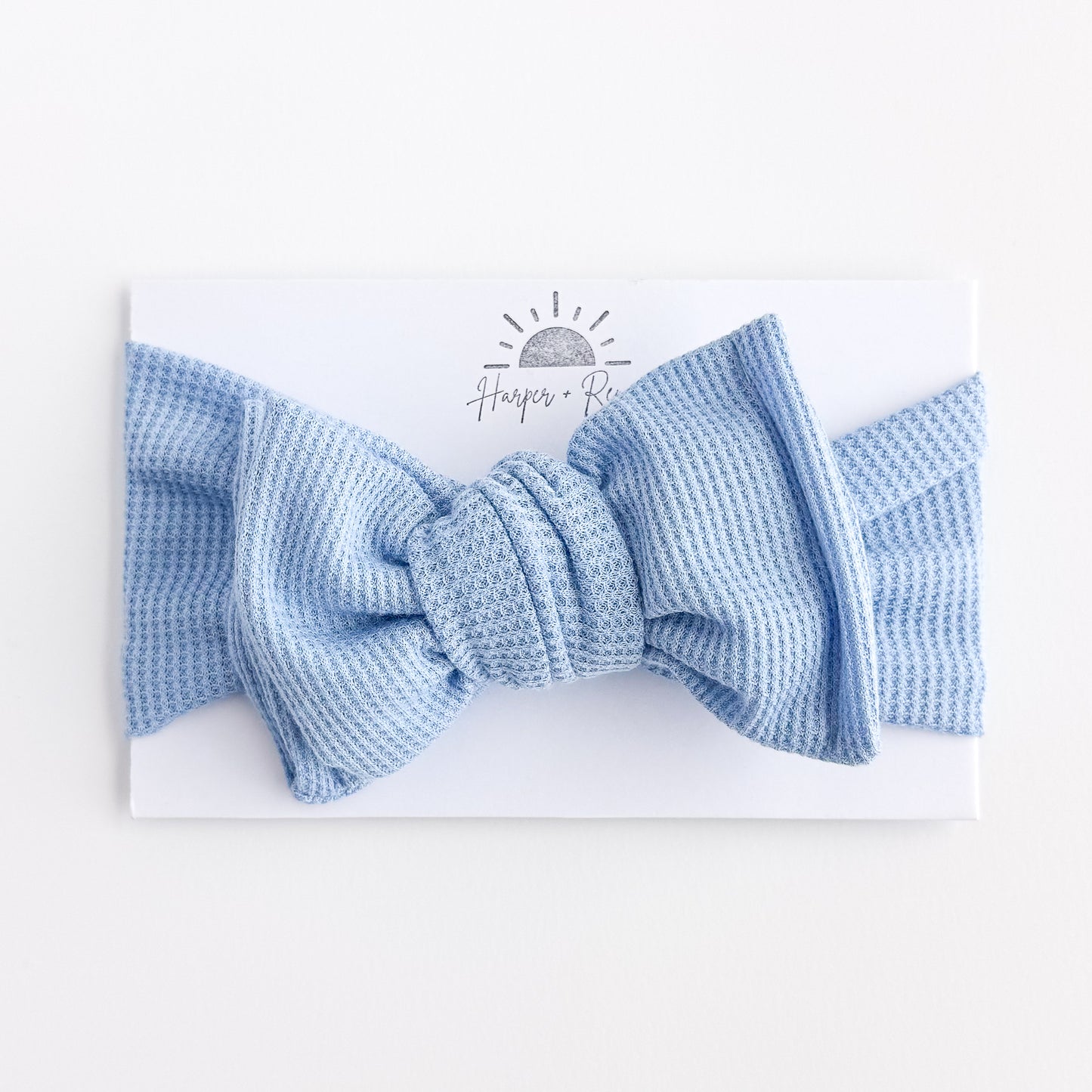 Bright Blue Waffle Baby Headband