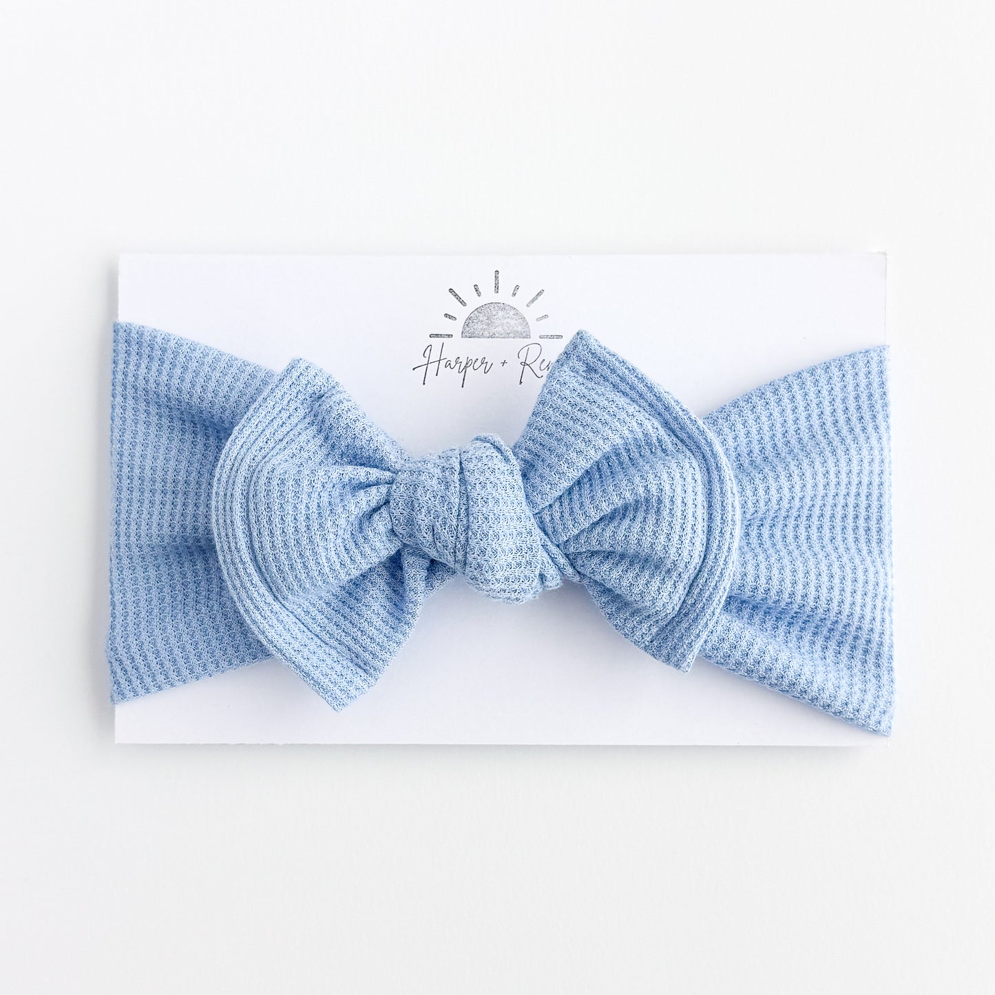 Bright Blue Waffle Baby Headband