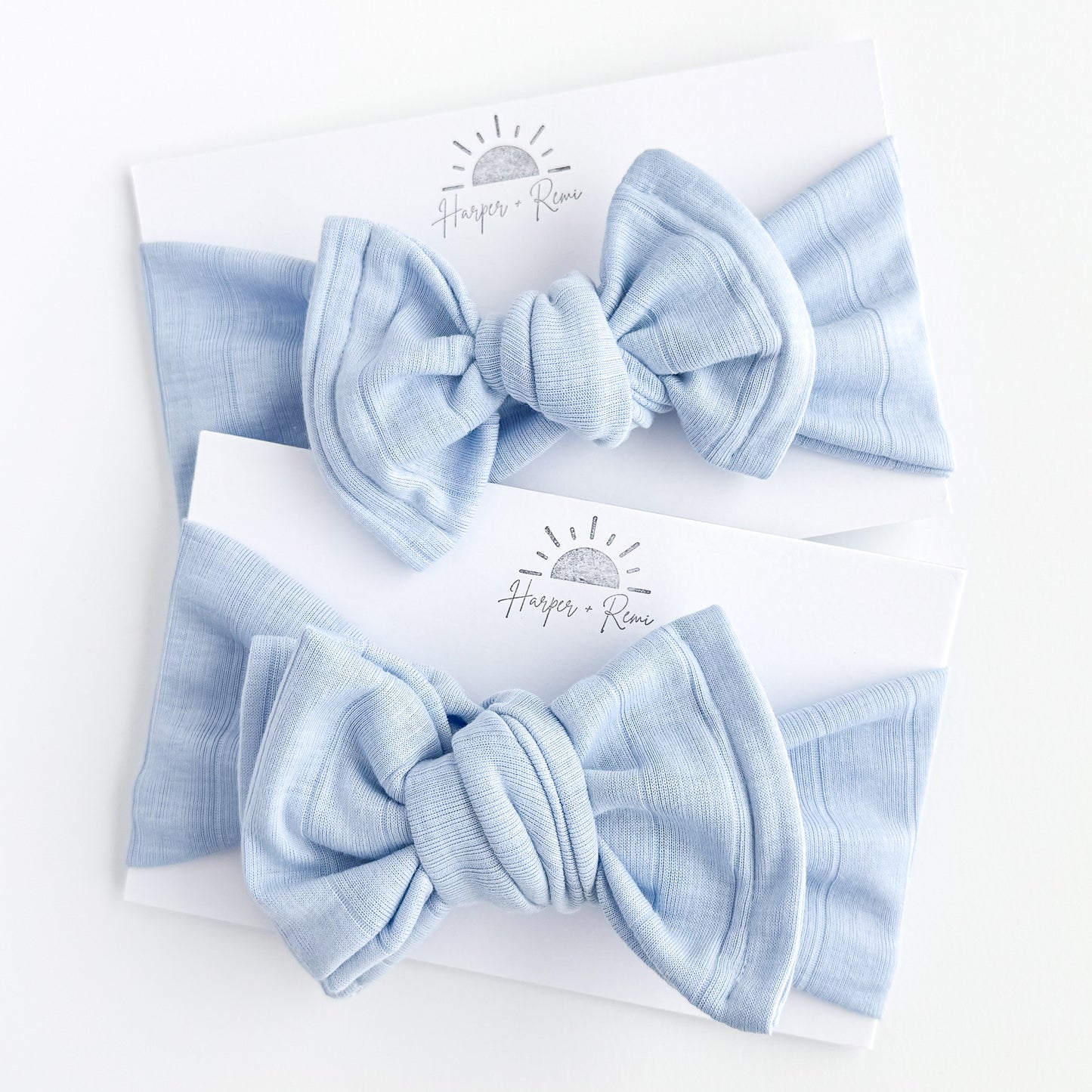 Light Blue Wide Ribbed Baby Headband
