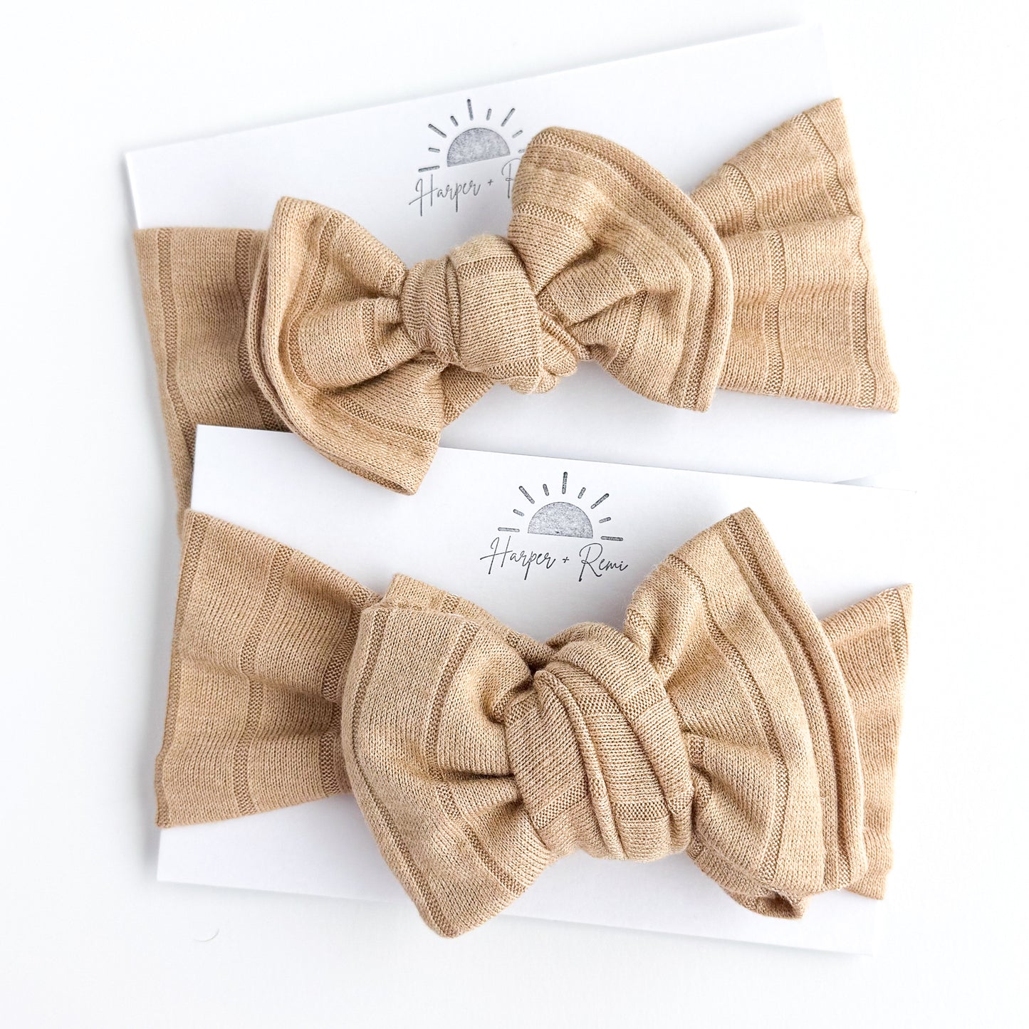 Light Brown Sweater Wide-Ribbed Baby Headband