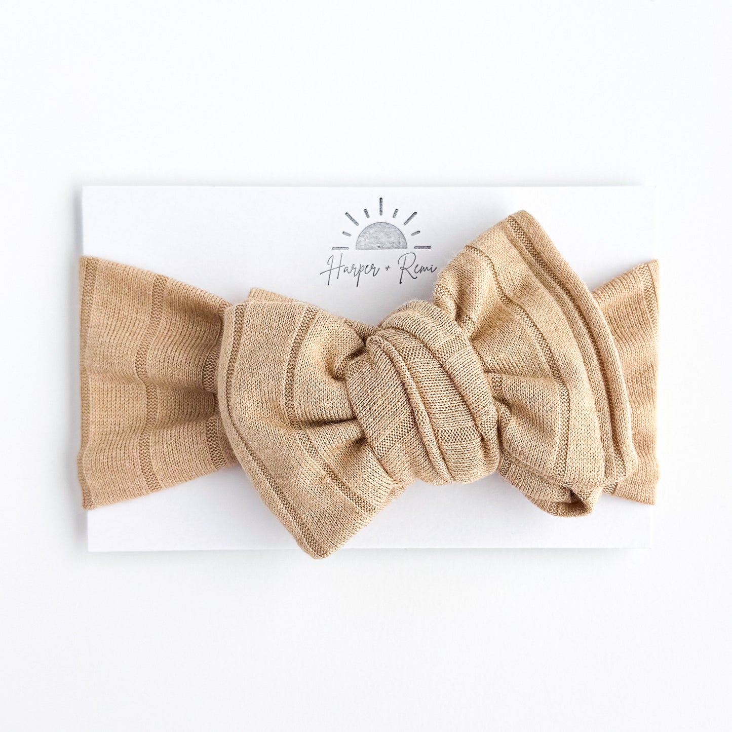 Light Brown Sweater Wide-Ribbed Baby Headband