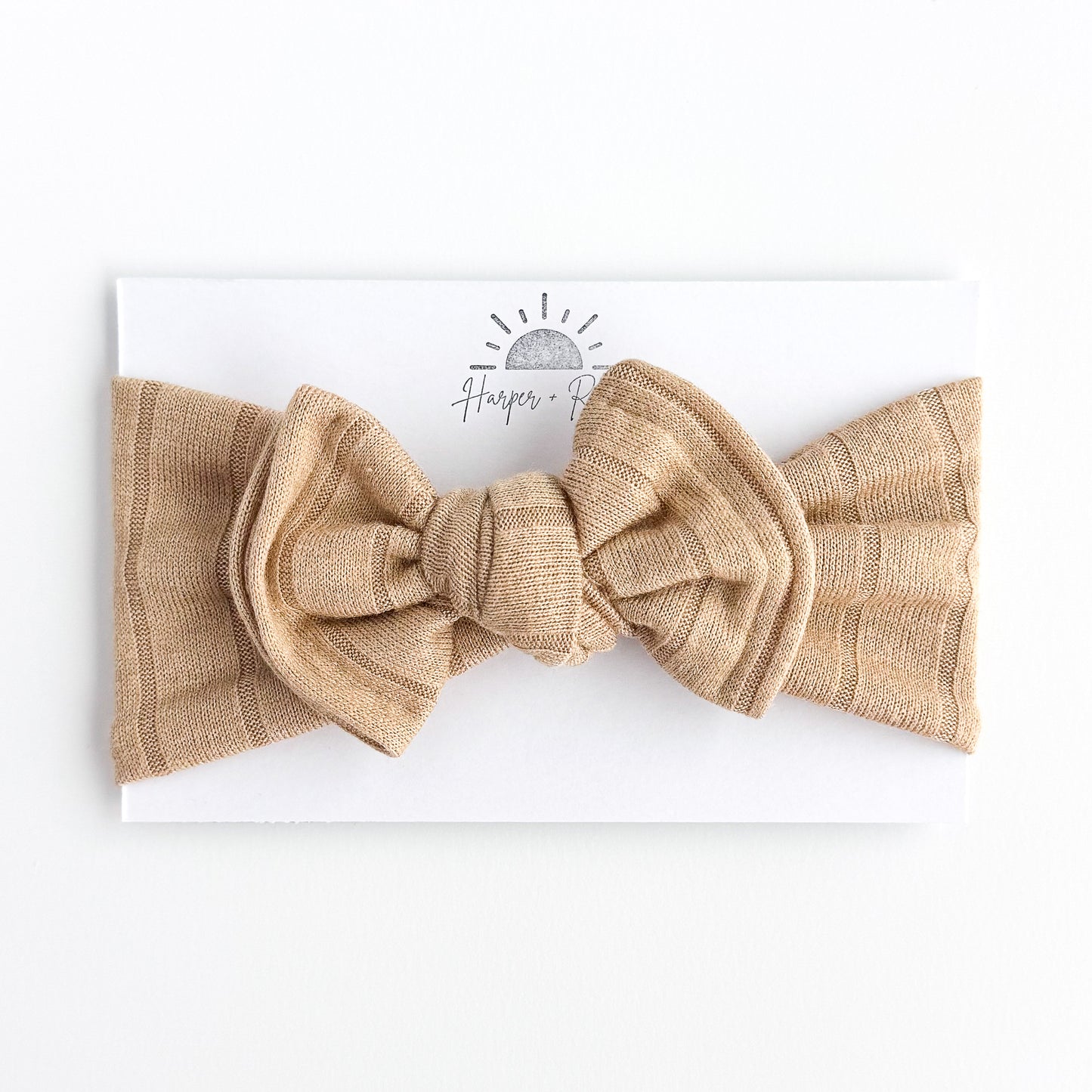Light Brown Sweater Wide-Ribbed Baby Headband