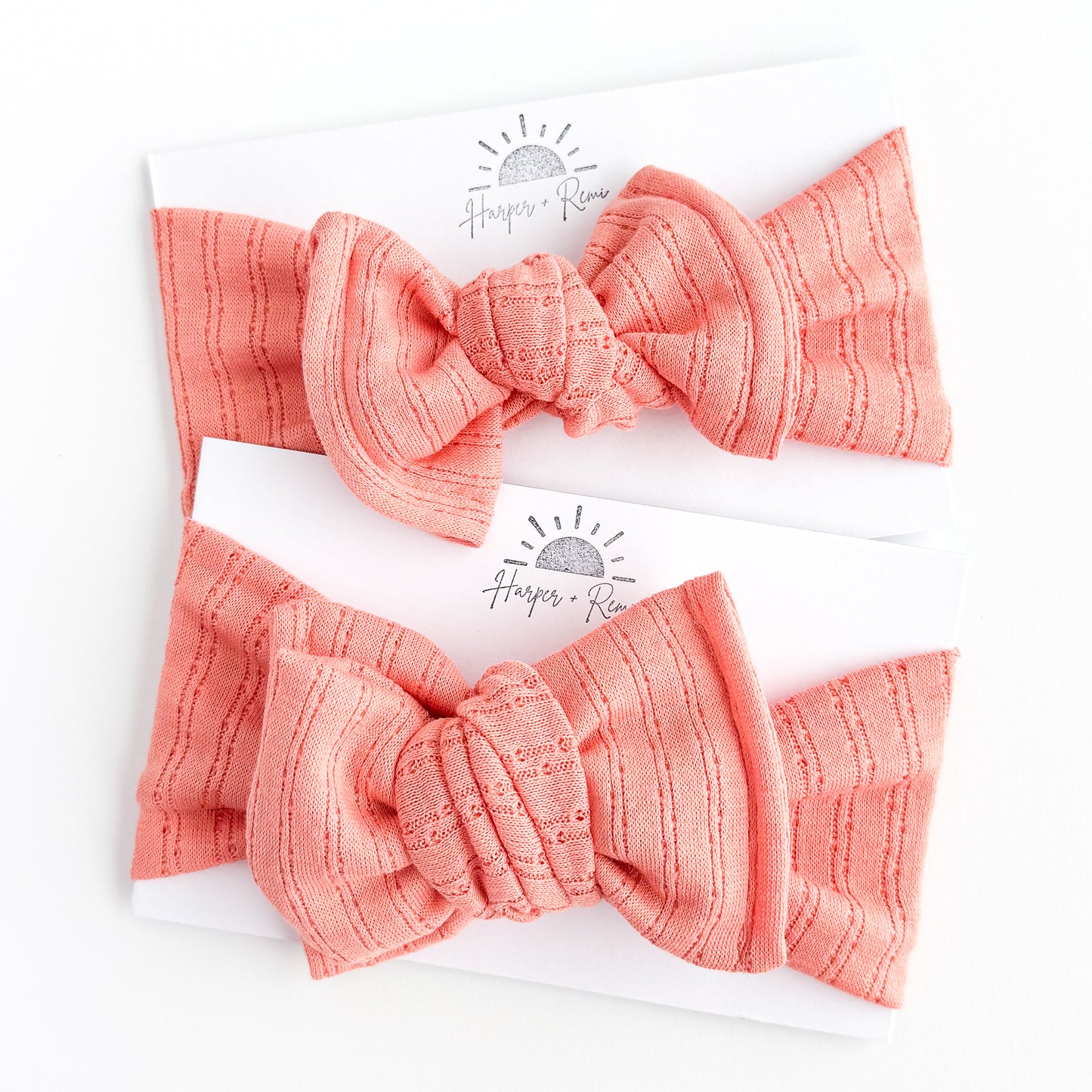 Coral Pointelle Baby Headband