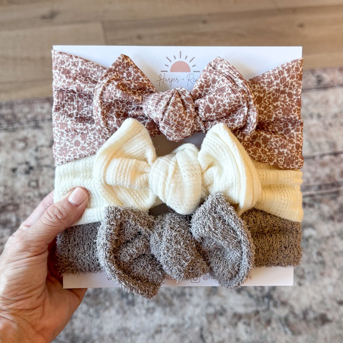Cozy Cottage Neutrals Bow Bundle