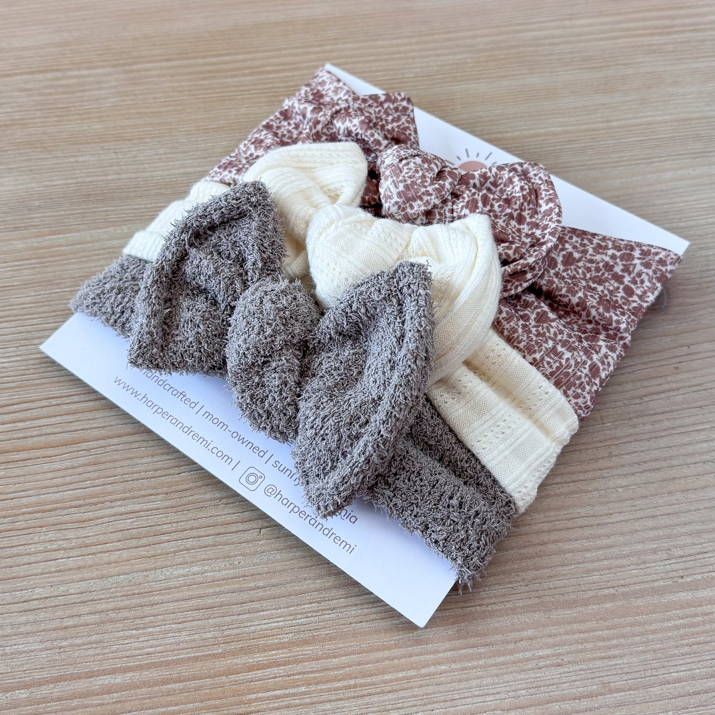 Cozy Cottage Neutrals Bow Bundle