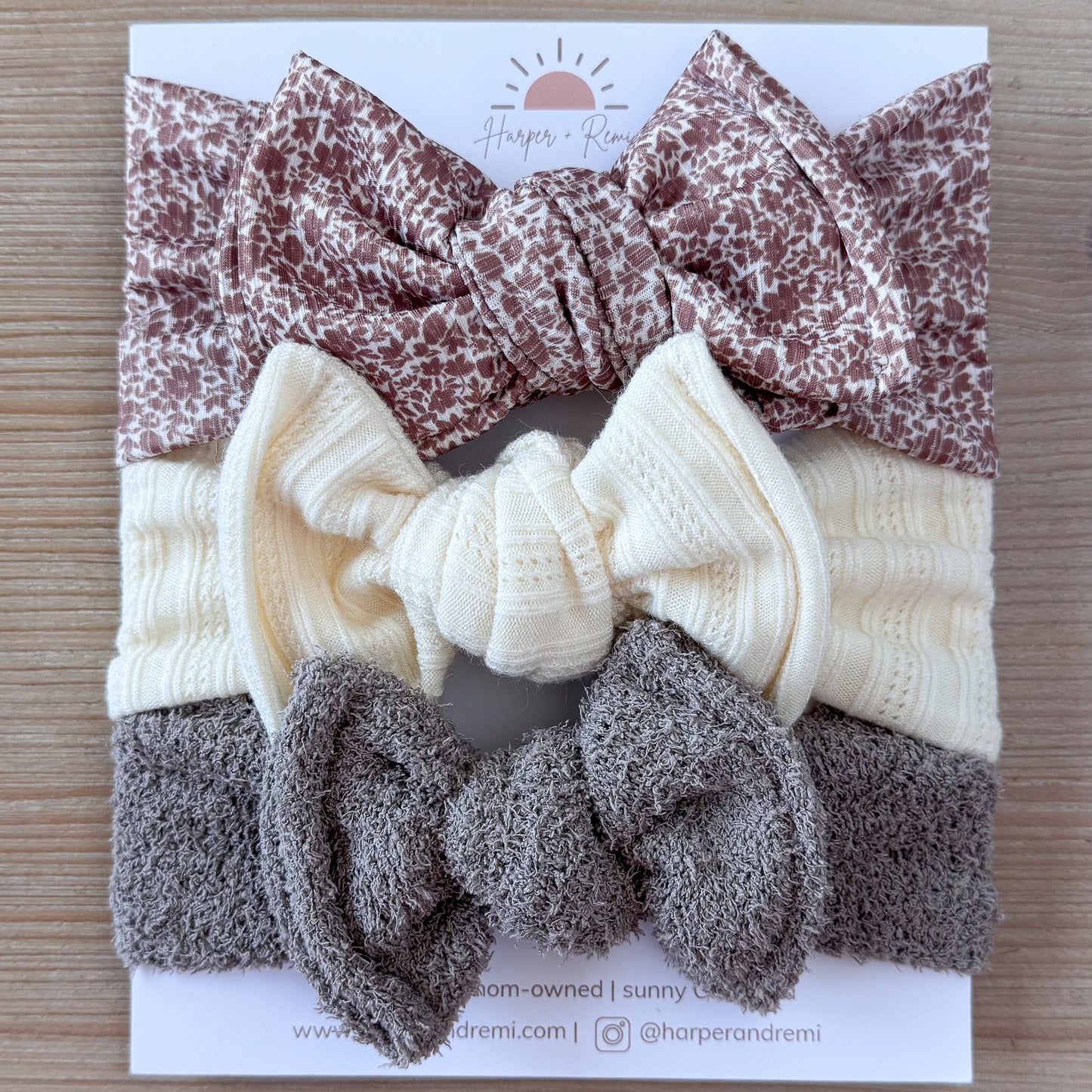 Cozy Cottage Neutrals Bow Bundle