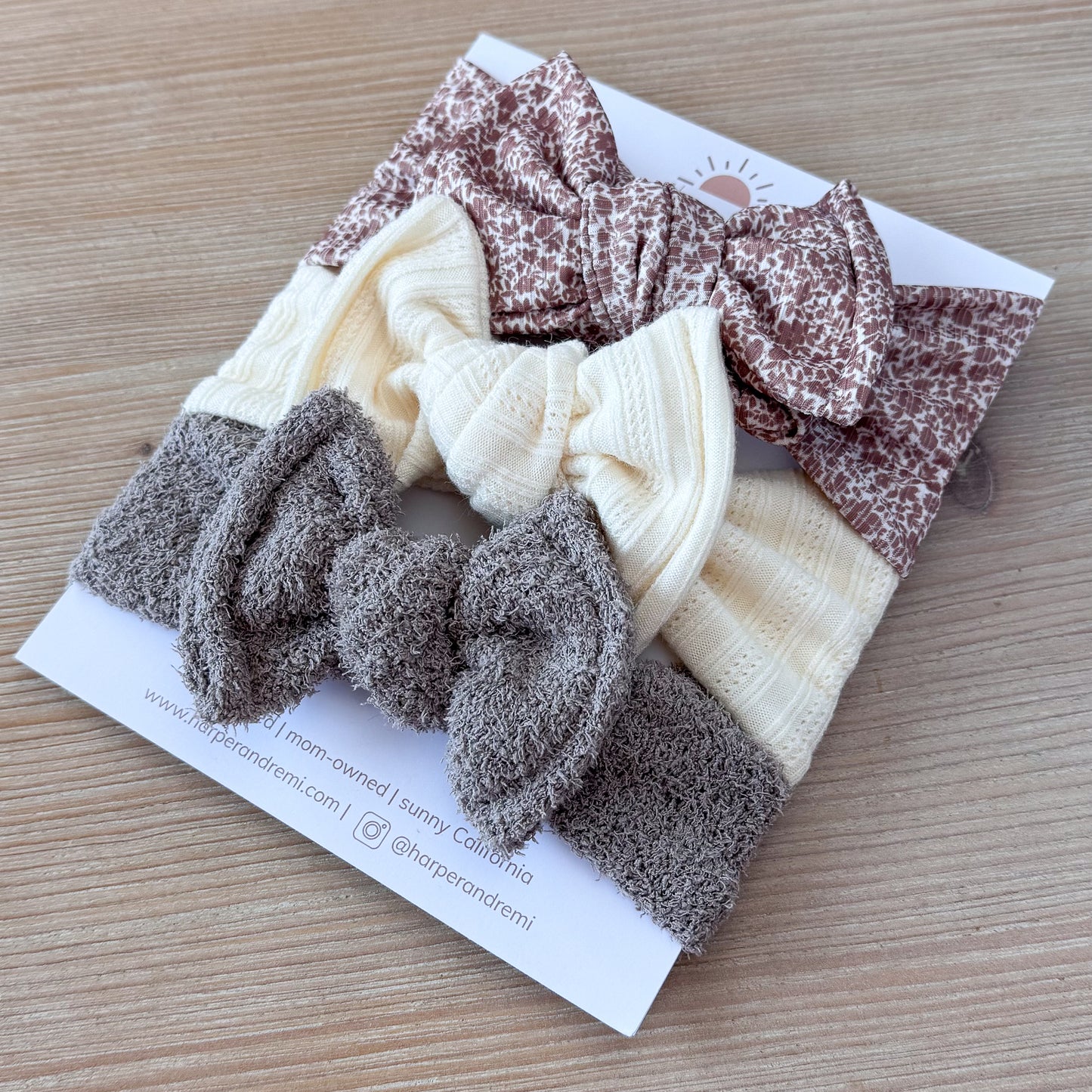 Cozy Cottage Neutrals Bow Bundle