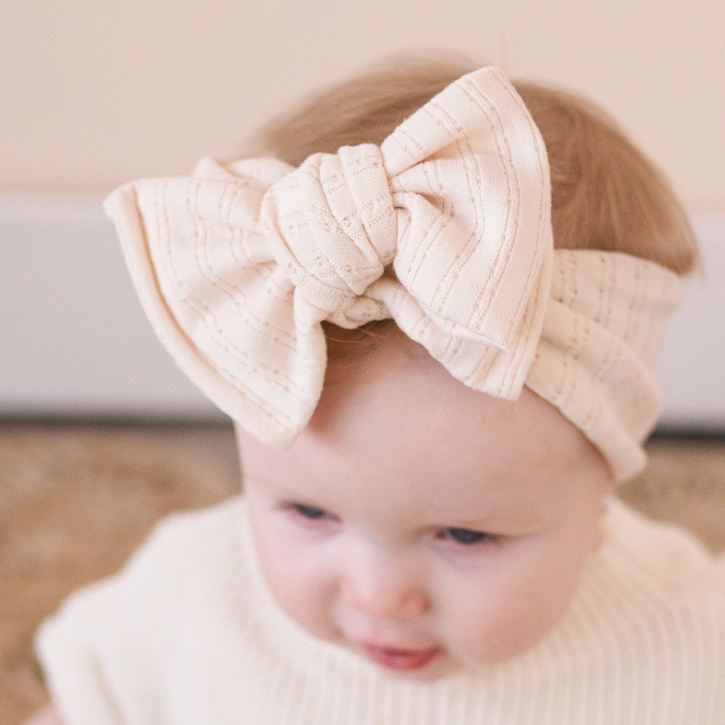 Coffeehouse Basics (Neutral + Mocha) | Pointelle Baby Bow Bundle