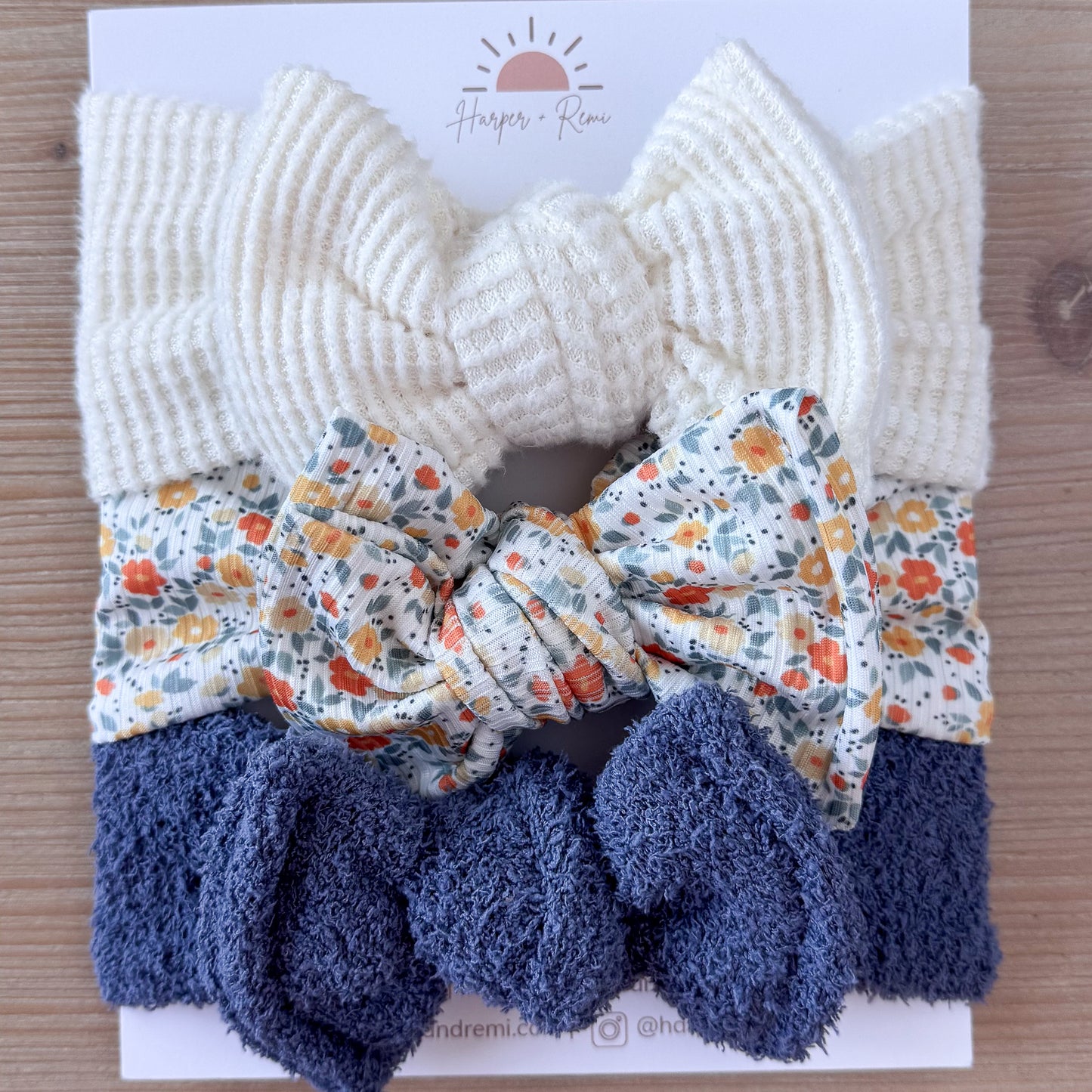 Crisp Morning Blue Bow Bundle