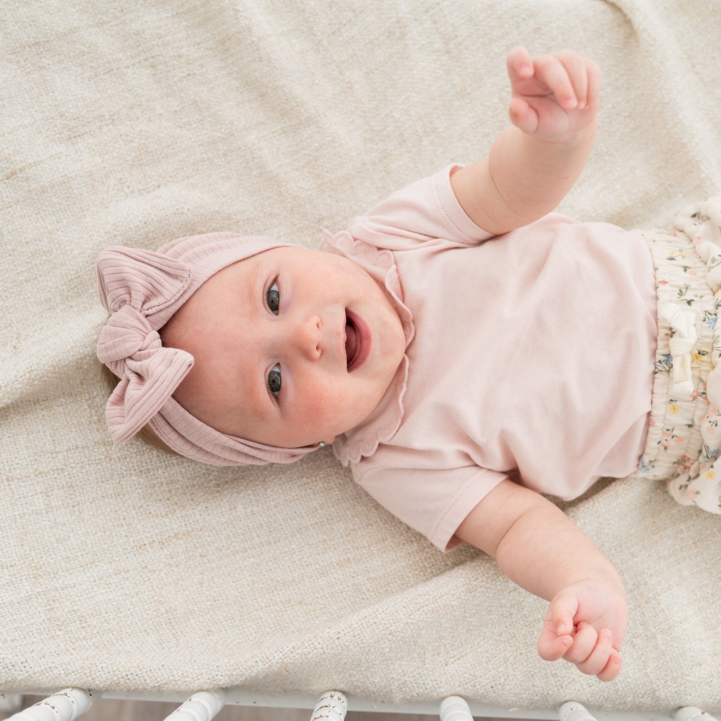 Dusty Pink Cotton Ribbed Baby Headband