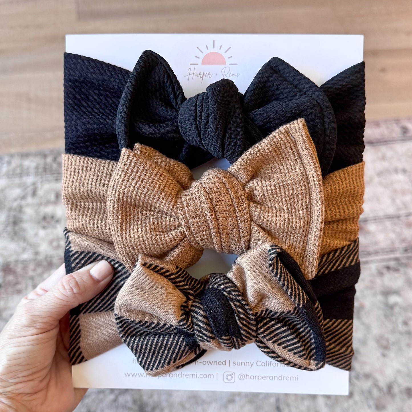 Falling for Checks | Fall Mocha Bow Bundle