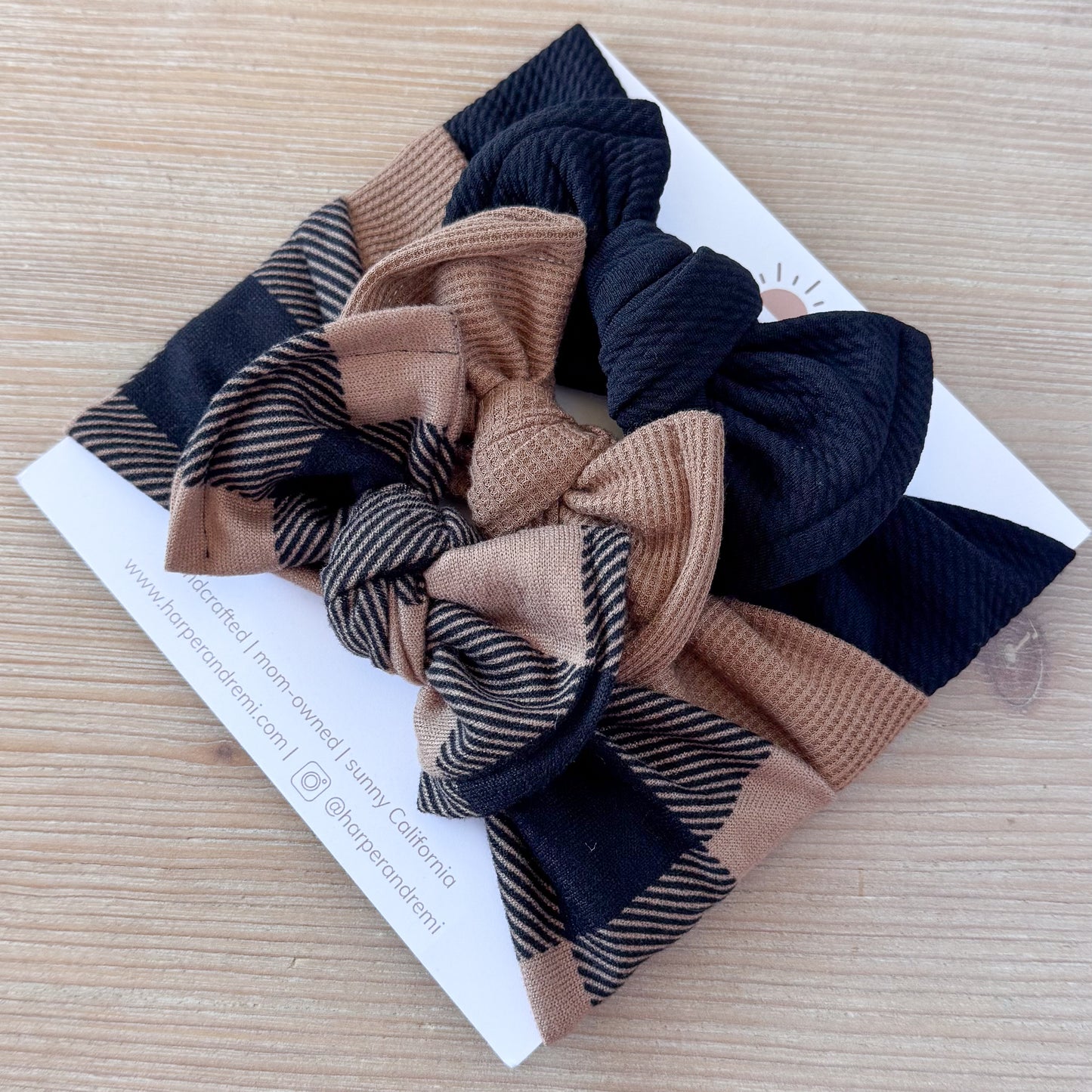 Falling for Checks | Fall Mocha Bow Bundle