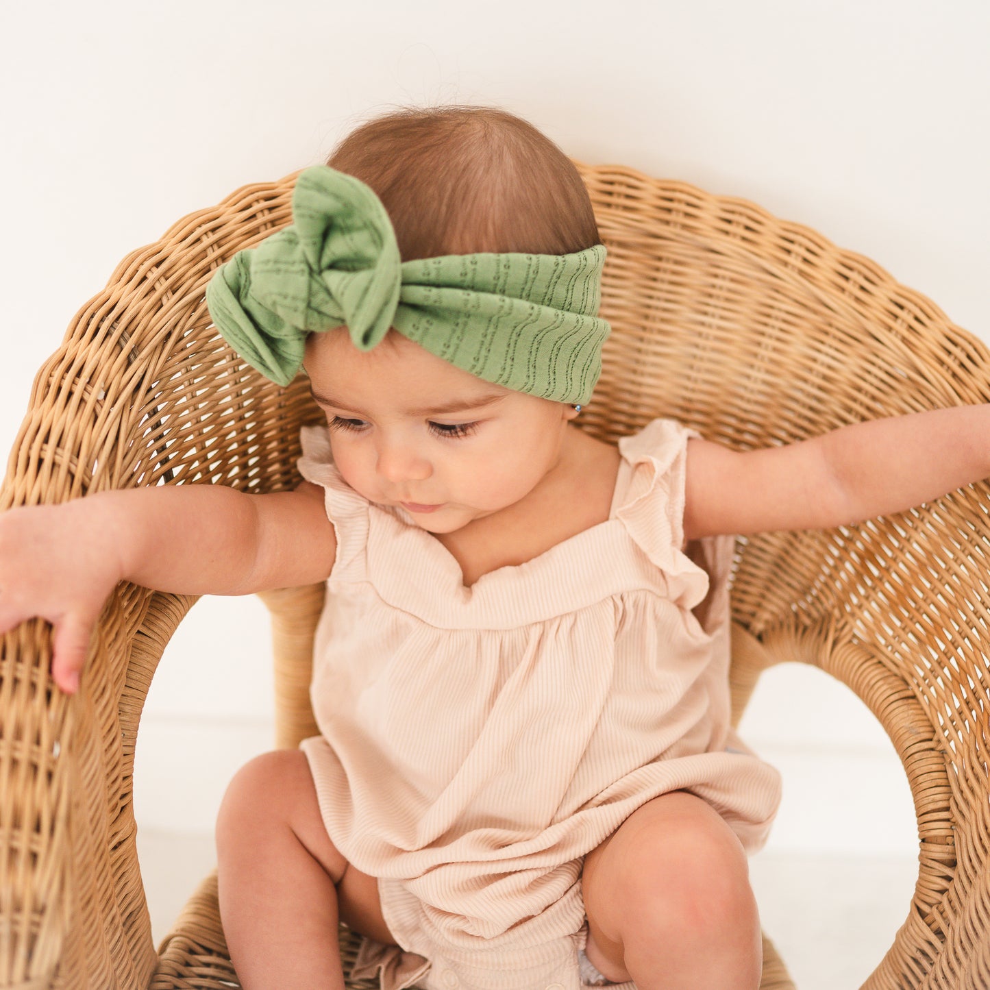 Green Apple Pointelle Baby Headband