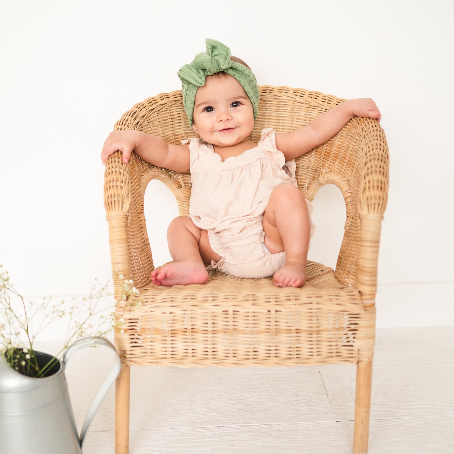 Green Apple Pointelle Baby Headband