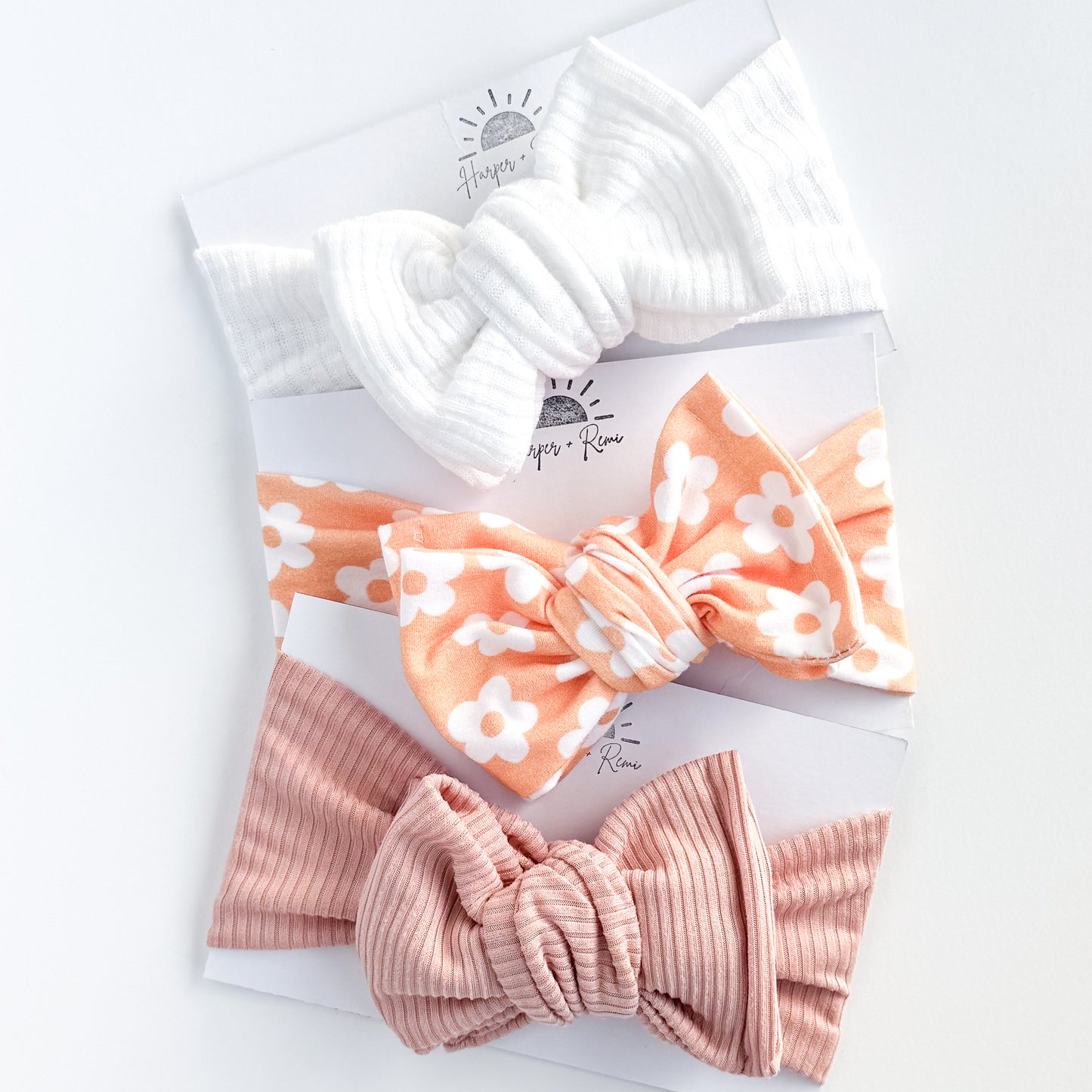 Melon Retro Daisy | Oversized Bow Bundle