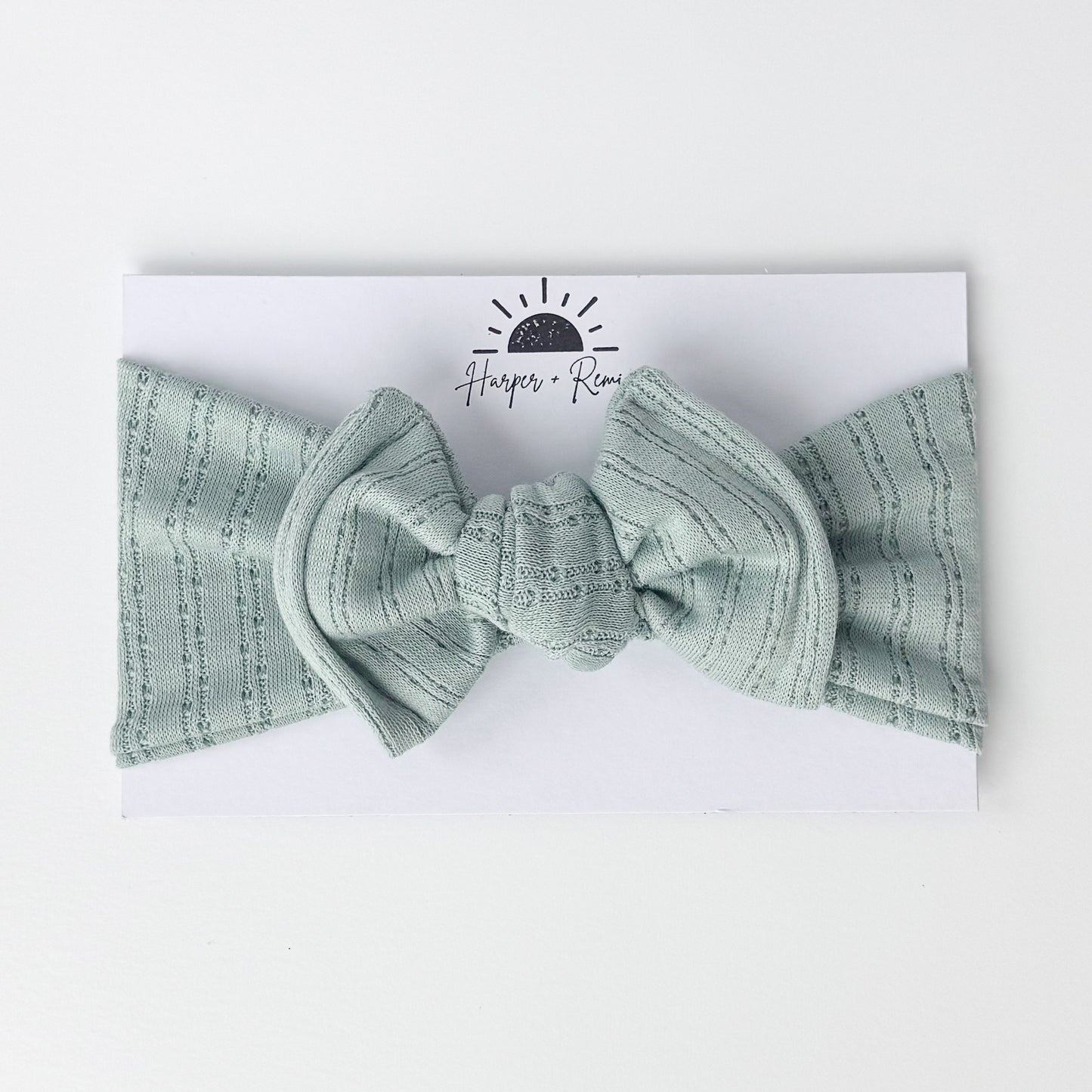 Mint Green Pointelle Baby Headband