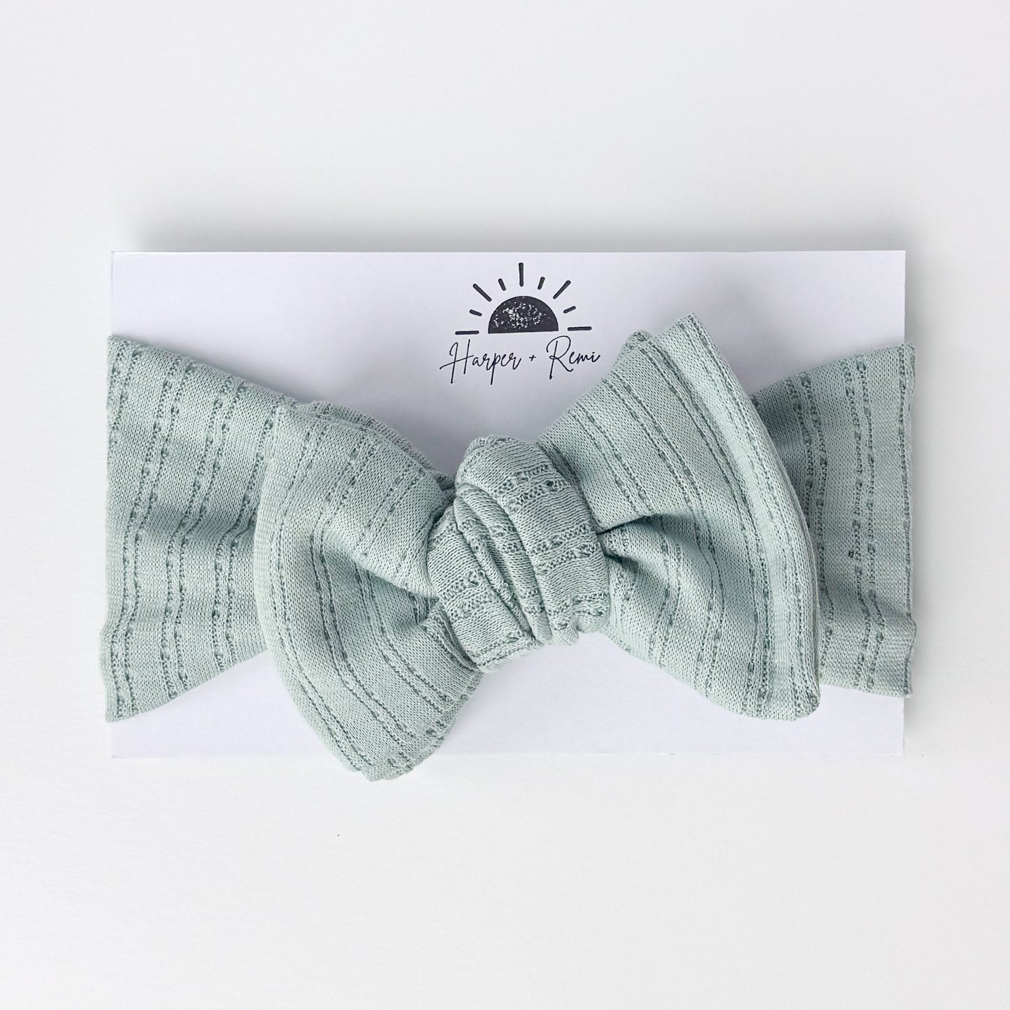 Mint Green Pointelle Baby Headband