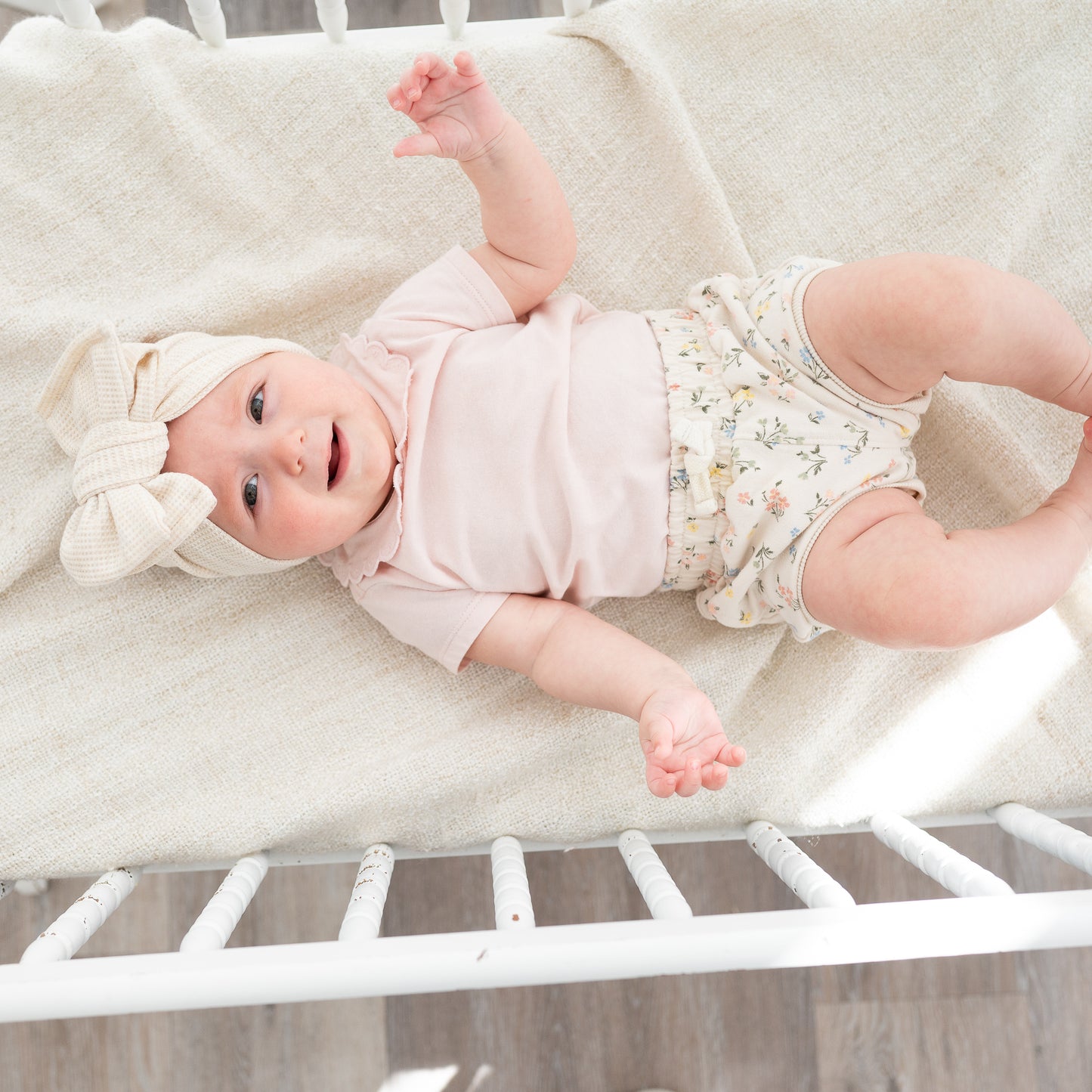 Oatmeal Heather Waffle Baby Headband