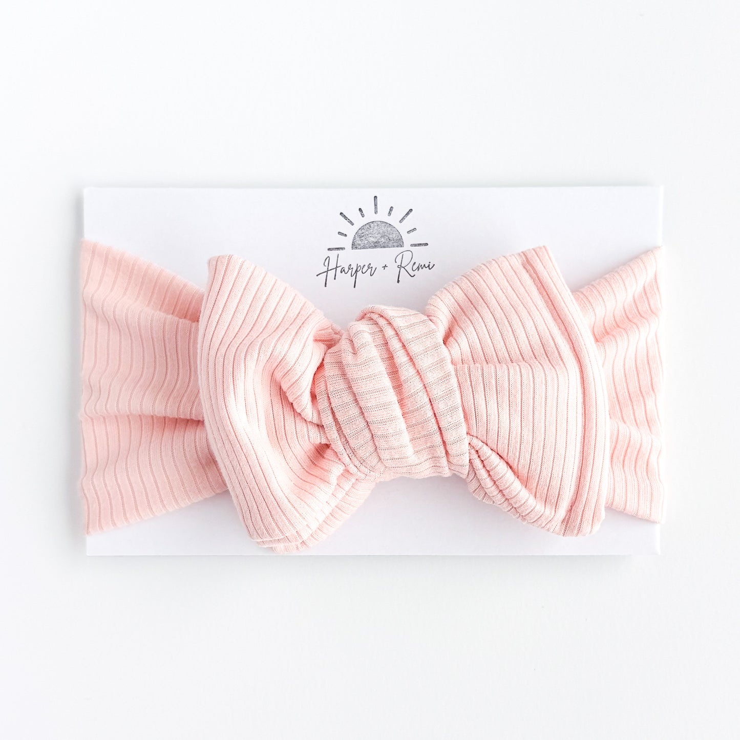 Light Pink Ribbed Baby Headband