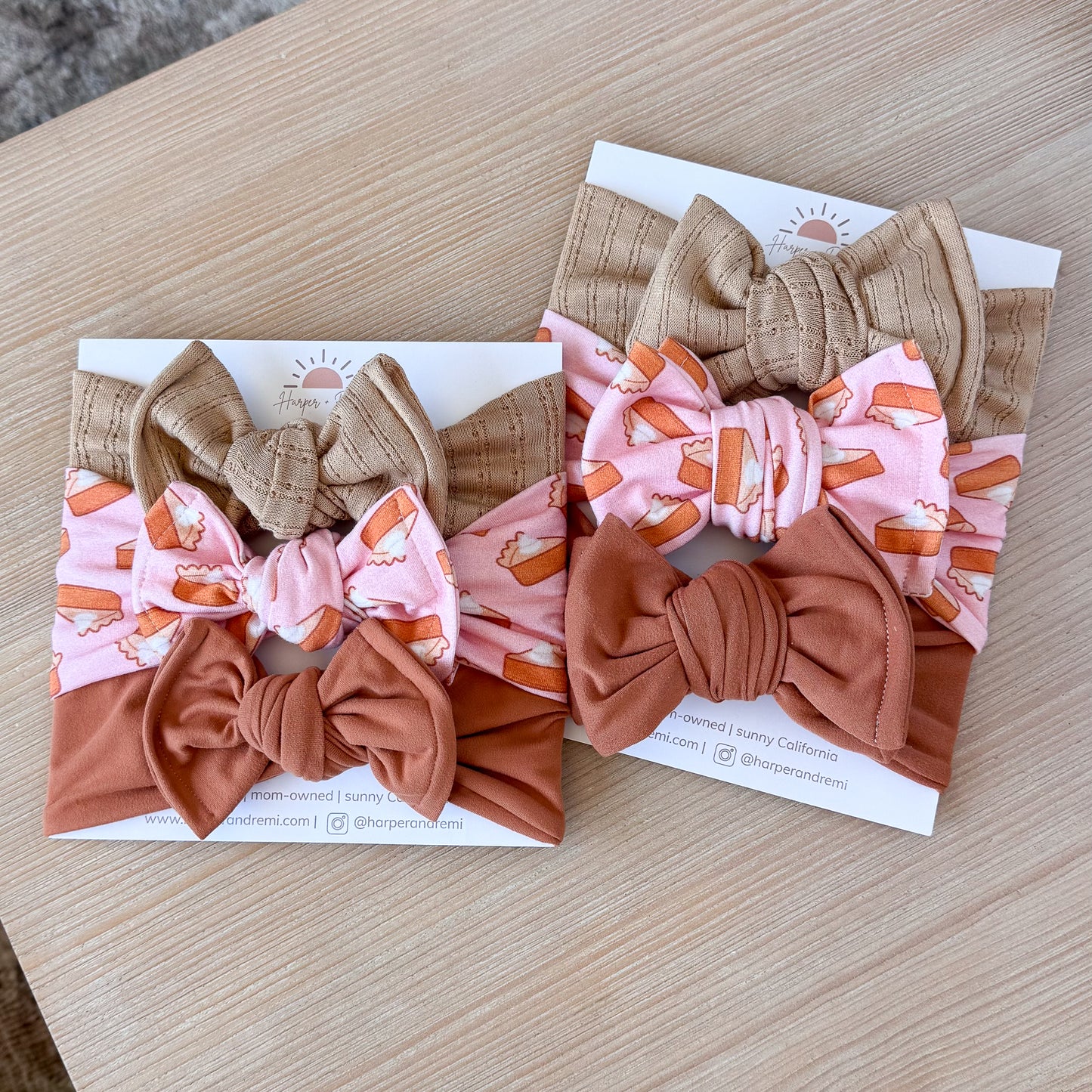 Pumpkin Pie | Fall Baby Bow Bundle
