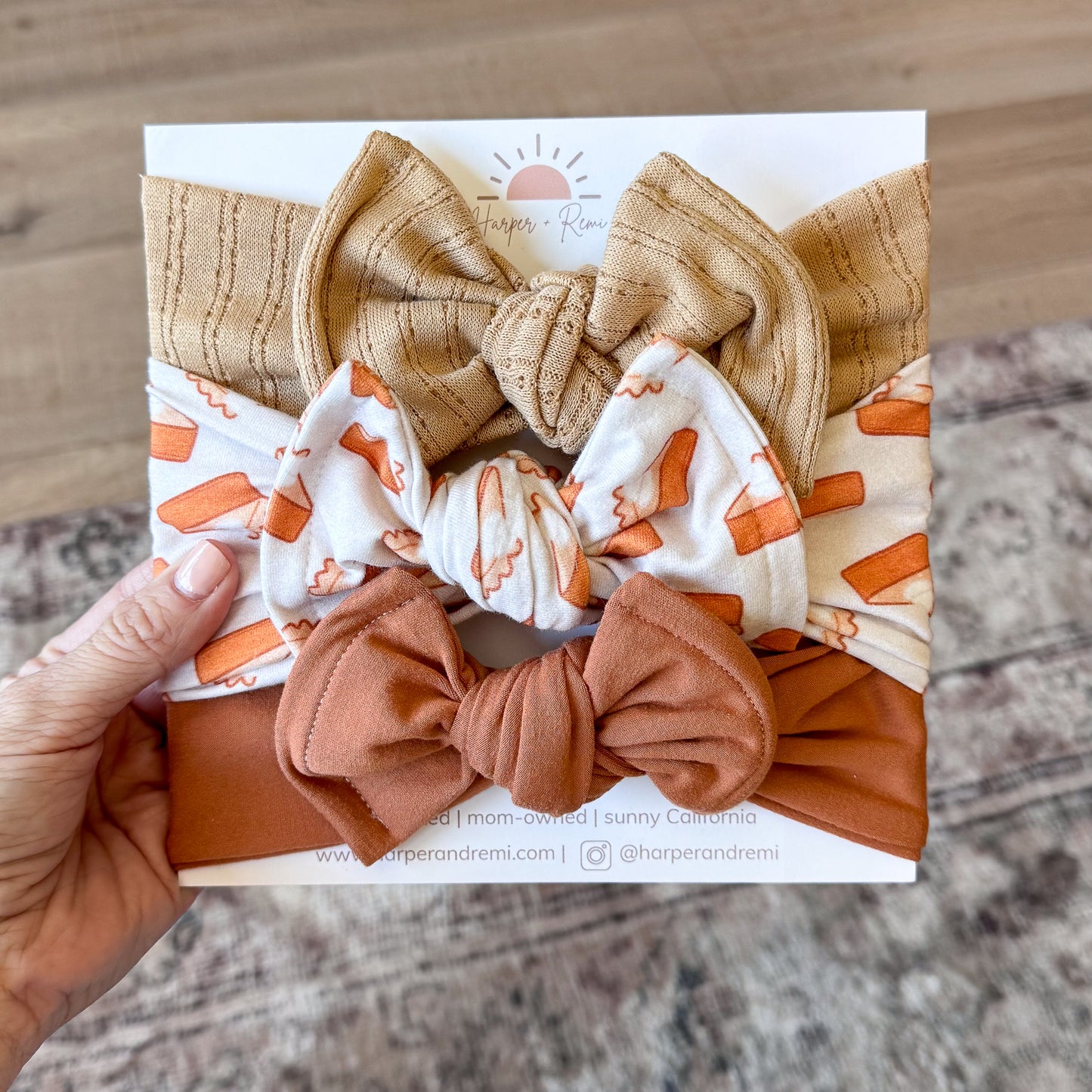 Pumpkin Pie | Fall Baby Bow Bundle