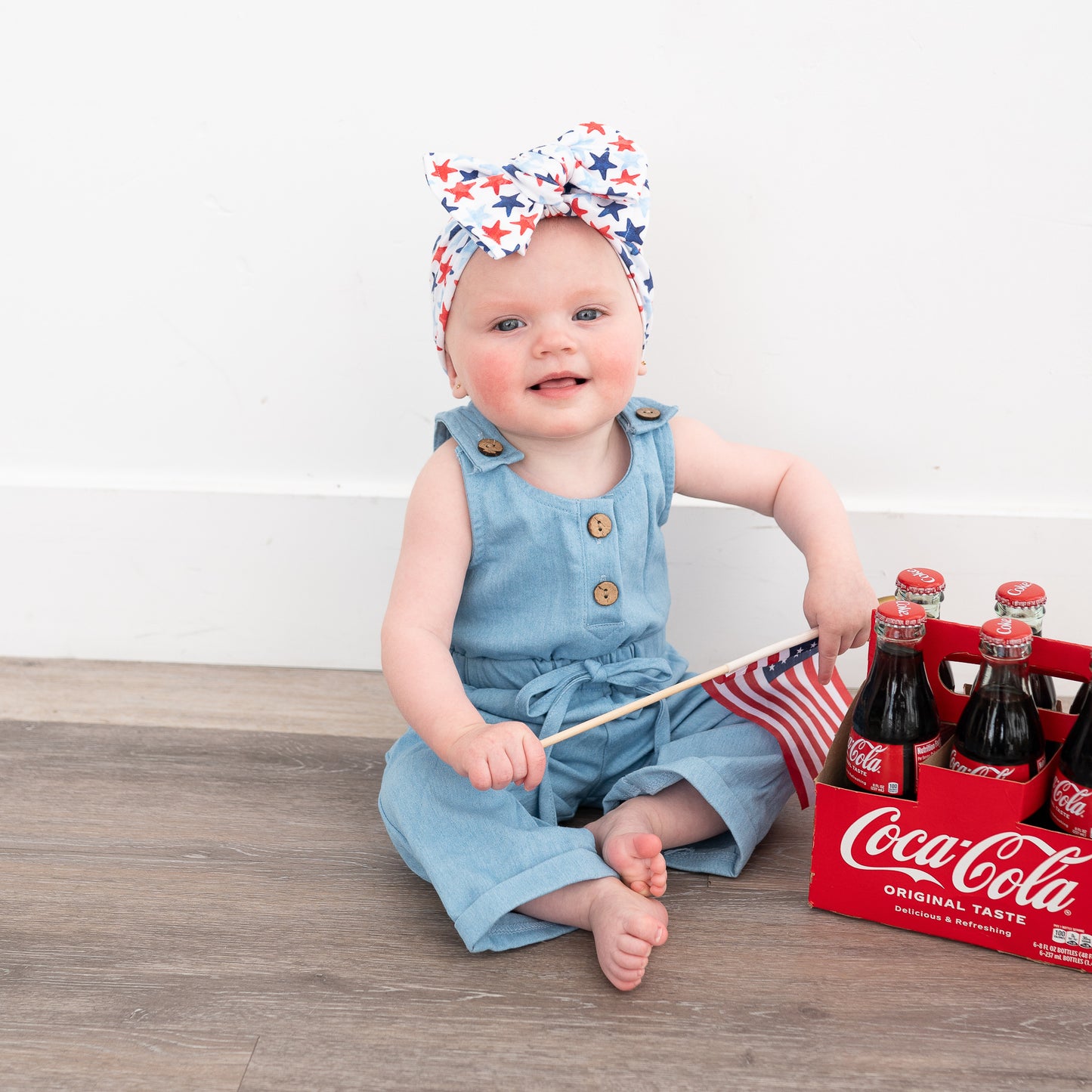 4th of July | Stars Print Cotton Jersey Baby Headband