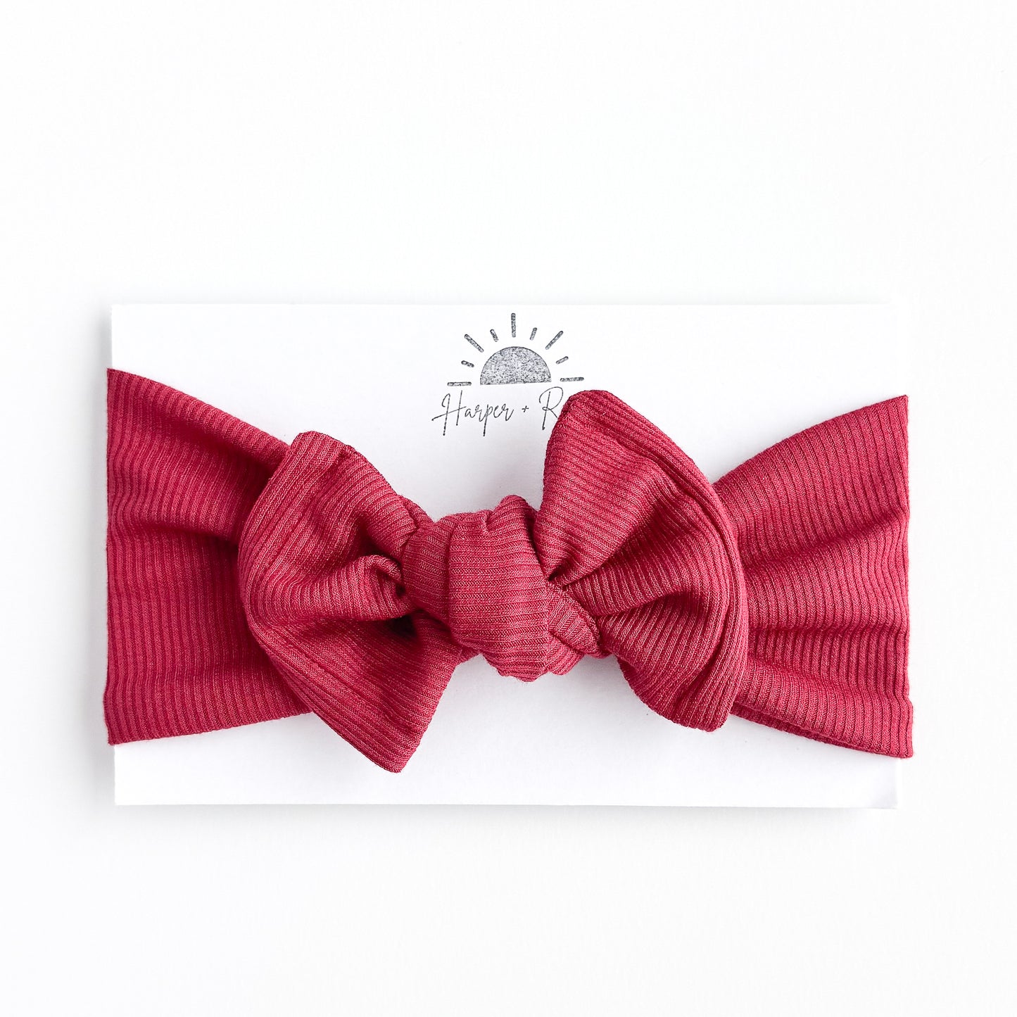 Red Premium Ribbed Headband