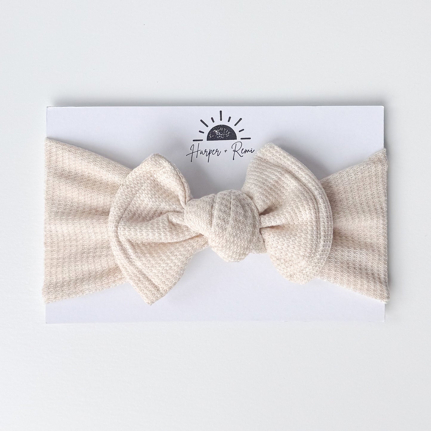 Oatmeal Heather Waffle Baby Headband
