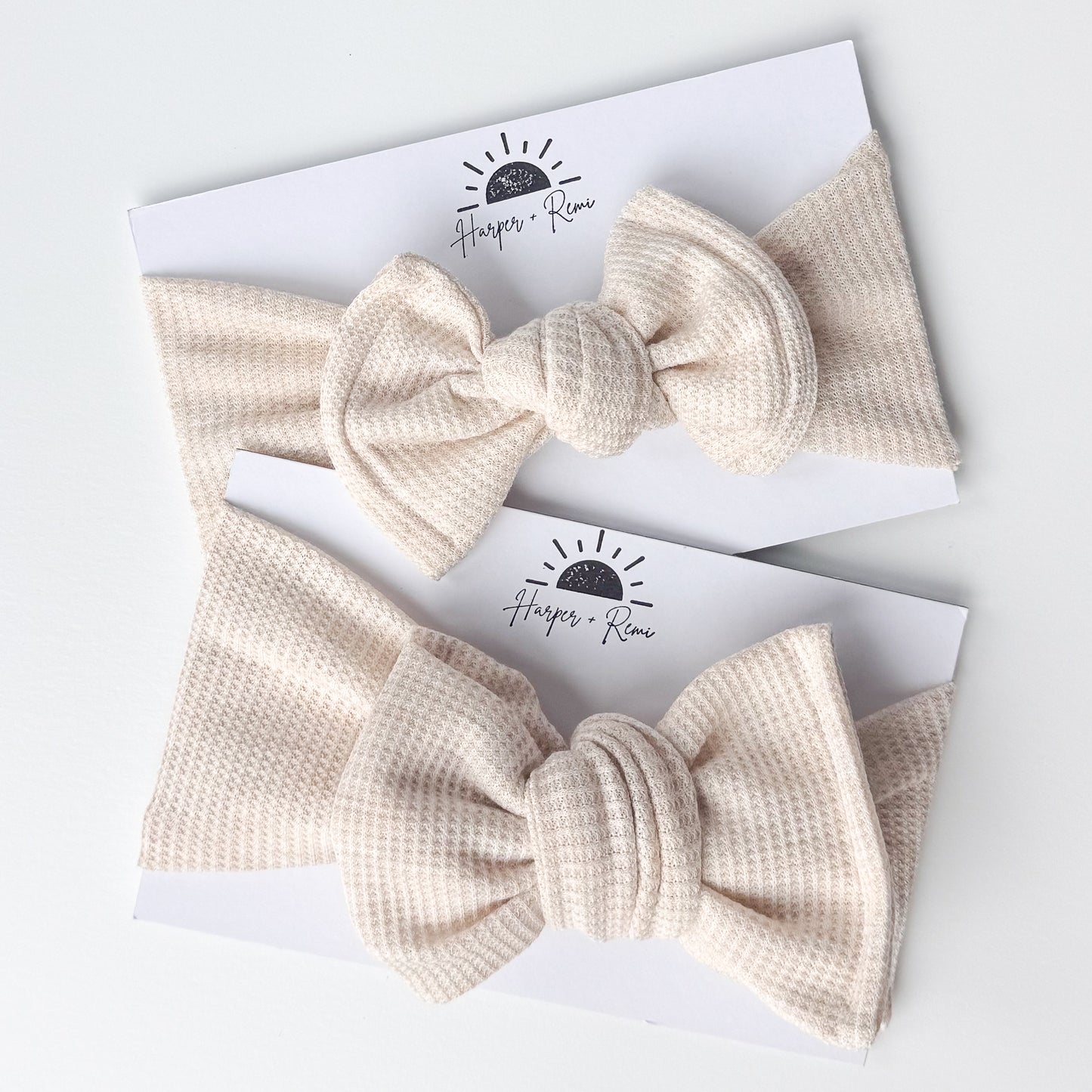 Oatmeal Heather Waffle Baby Headband