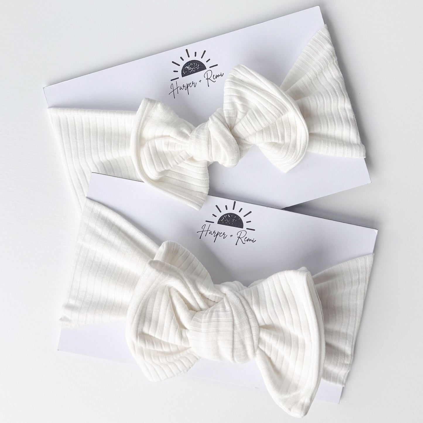 White Cotton Ribbed Baby Headband
