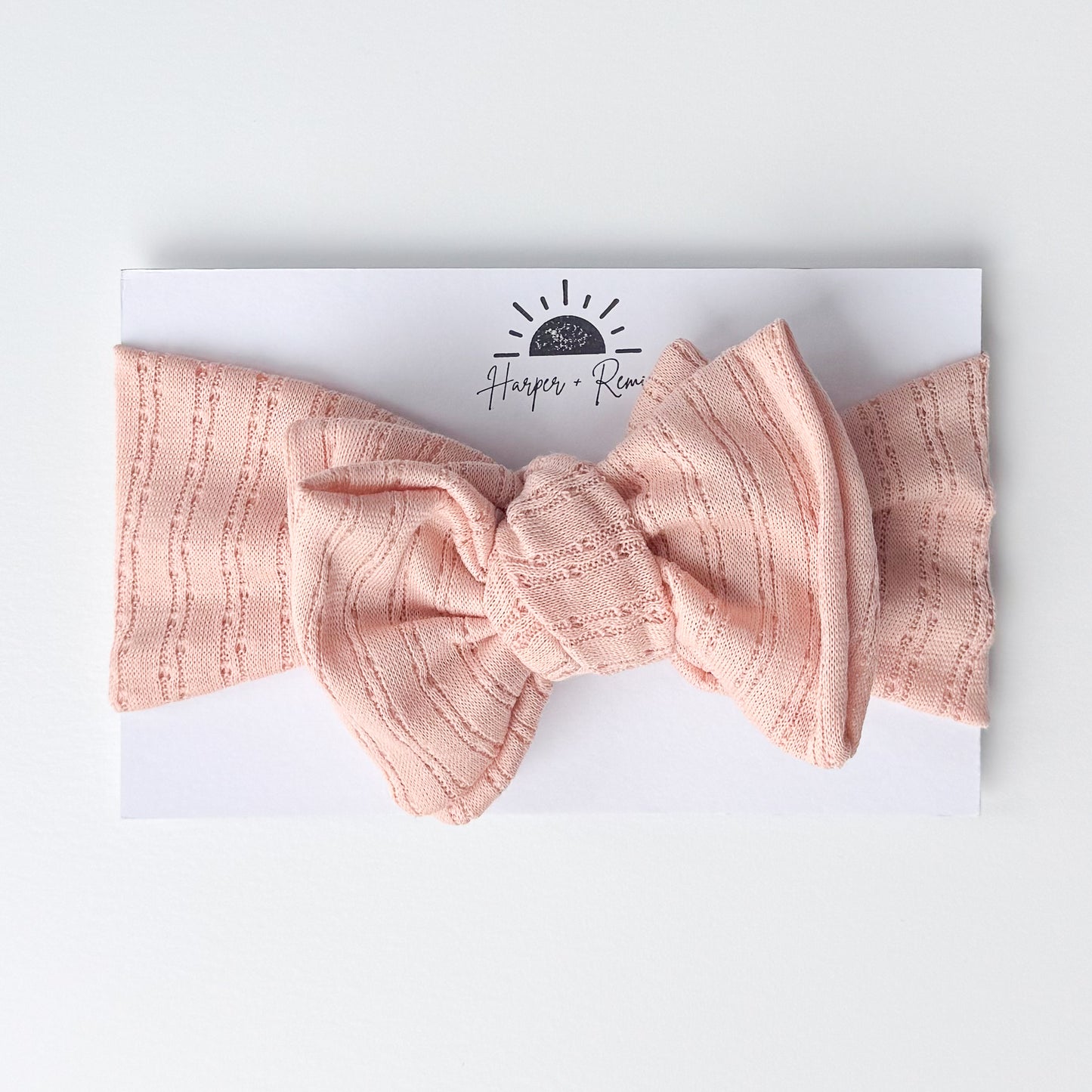 Peach Pointelle Baby Headband