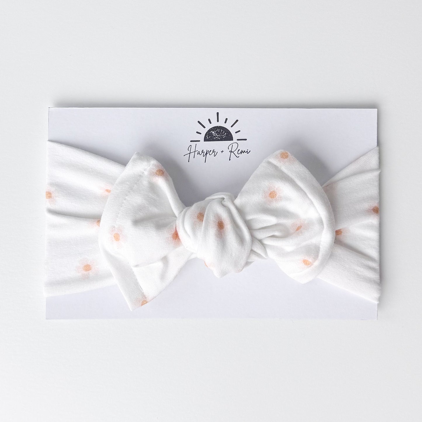 Dainty Floral Print Cotton Jersey Baby Headband