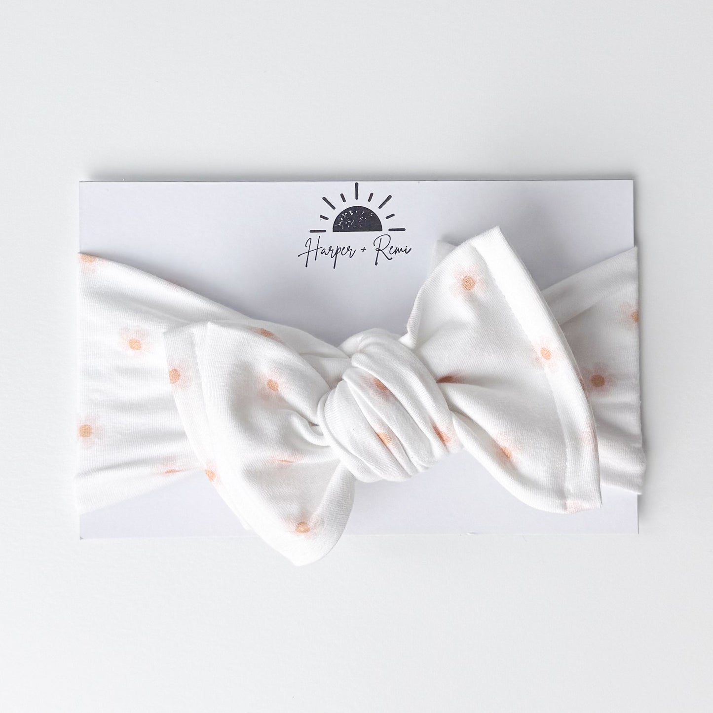 Dainty Floral Print Cotton Jersey Baby Headband