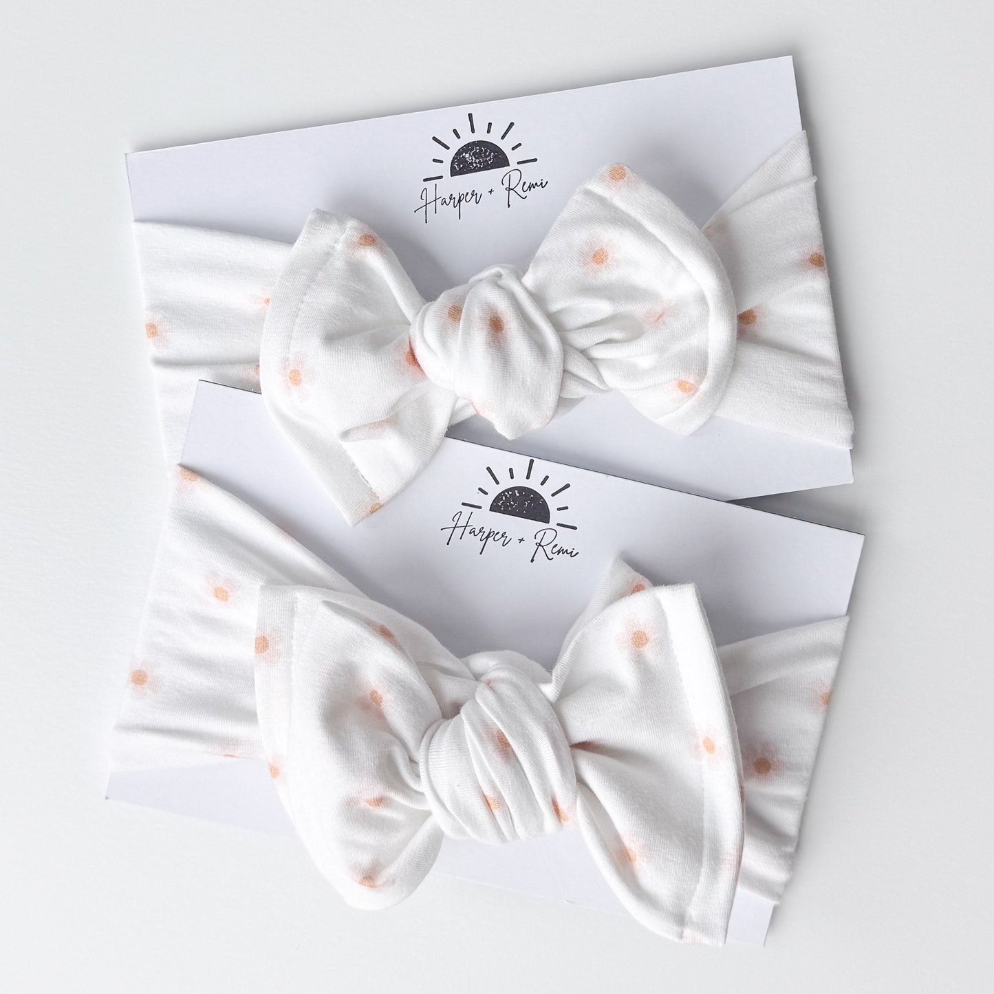 Dainty Floral Print Cotton Jersey Baby Headband